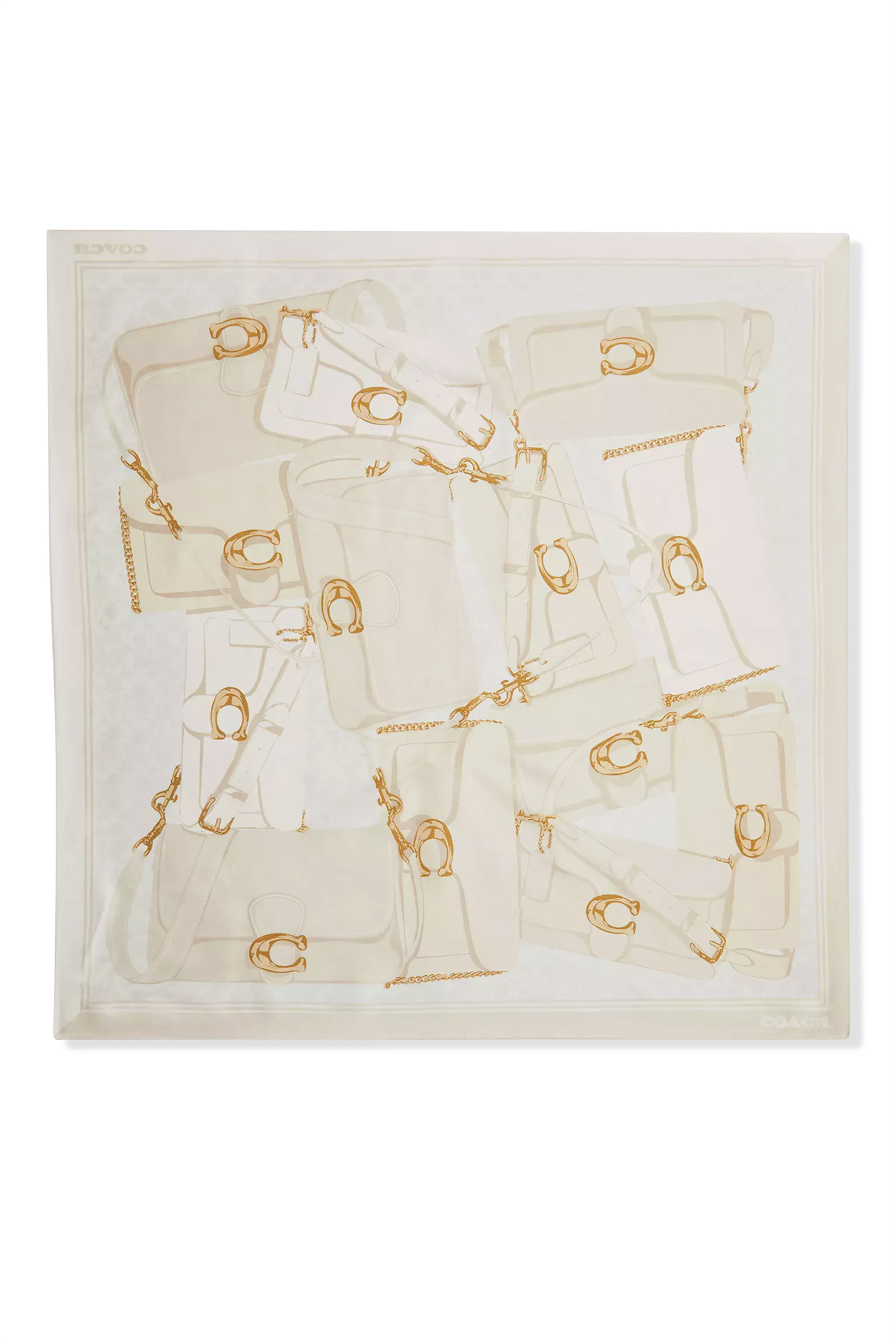 Tabby-Print Square Silk Scarf