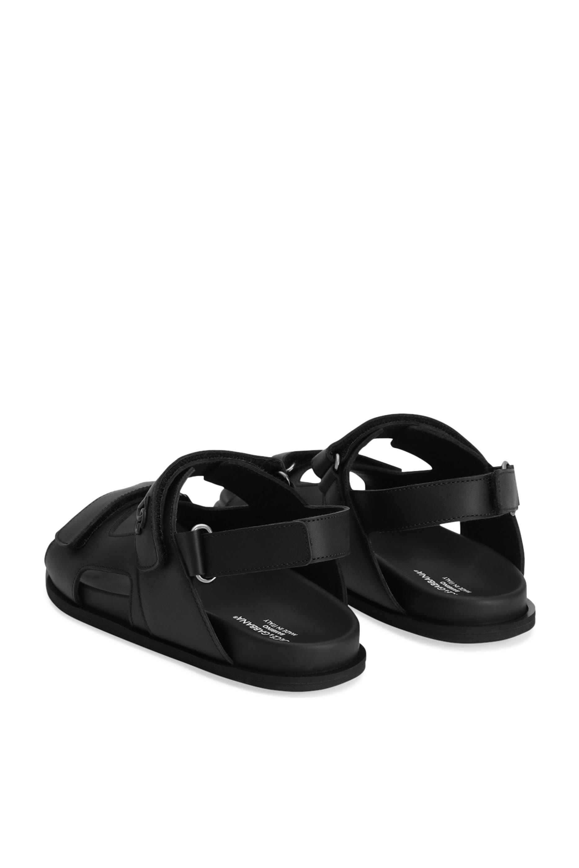 Kids DG Logo Leather Sandals