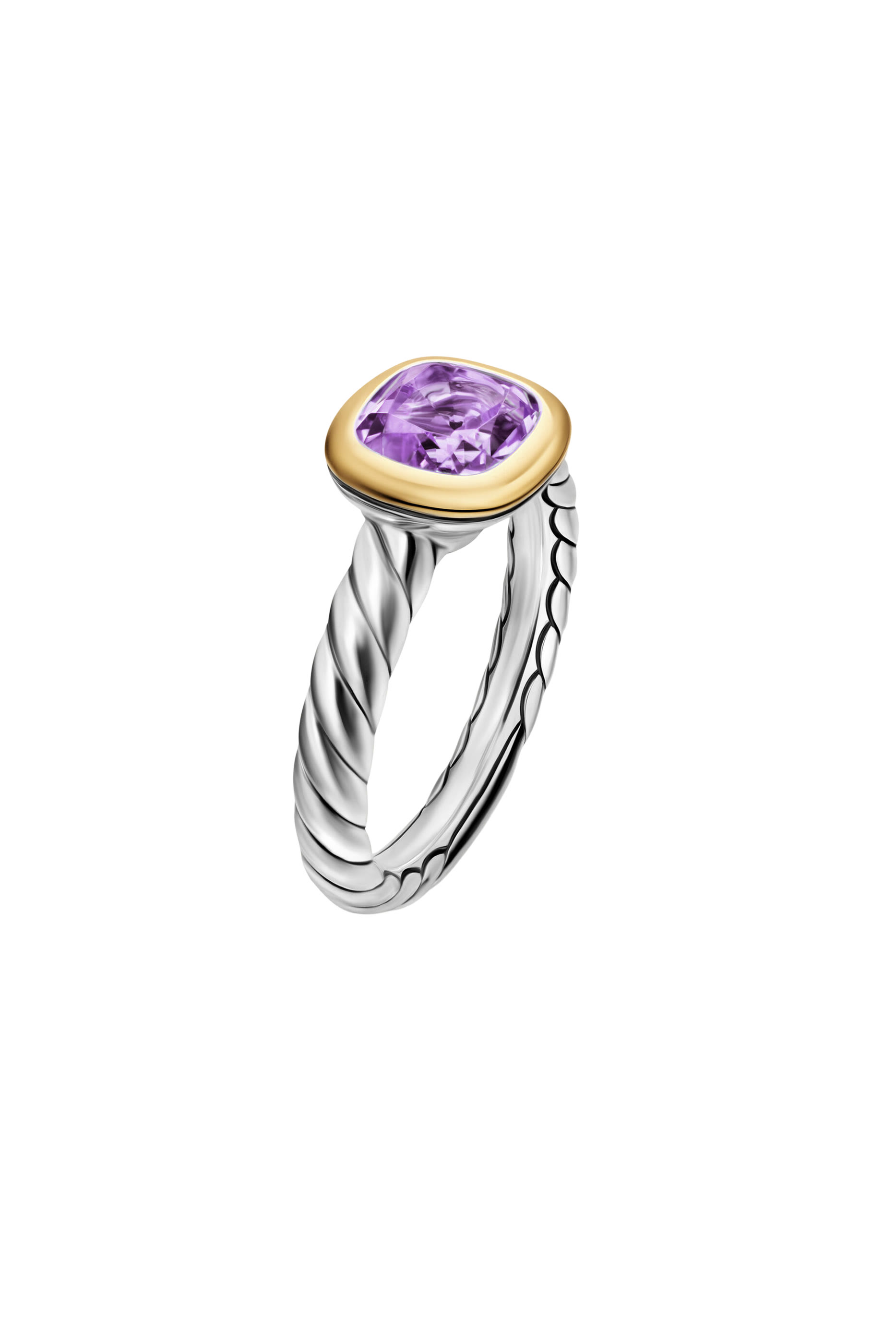   Mercer&reg; Color Stone Ring, Sterling Silver with 18K Yellow Gold & Amethyst 