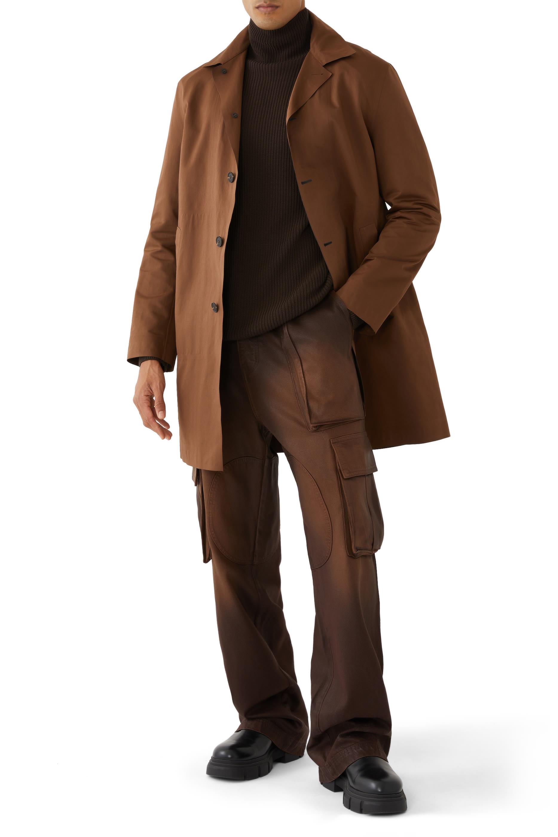 Waxed Denim Logo Cargo Pant