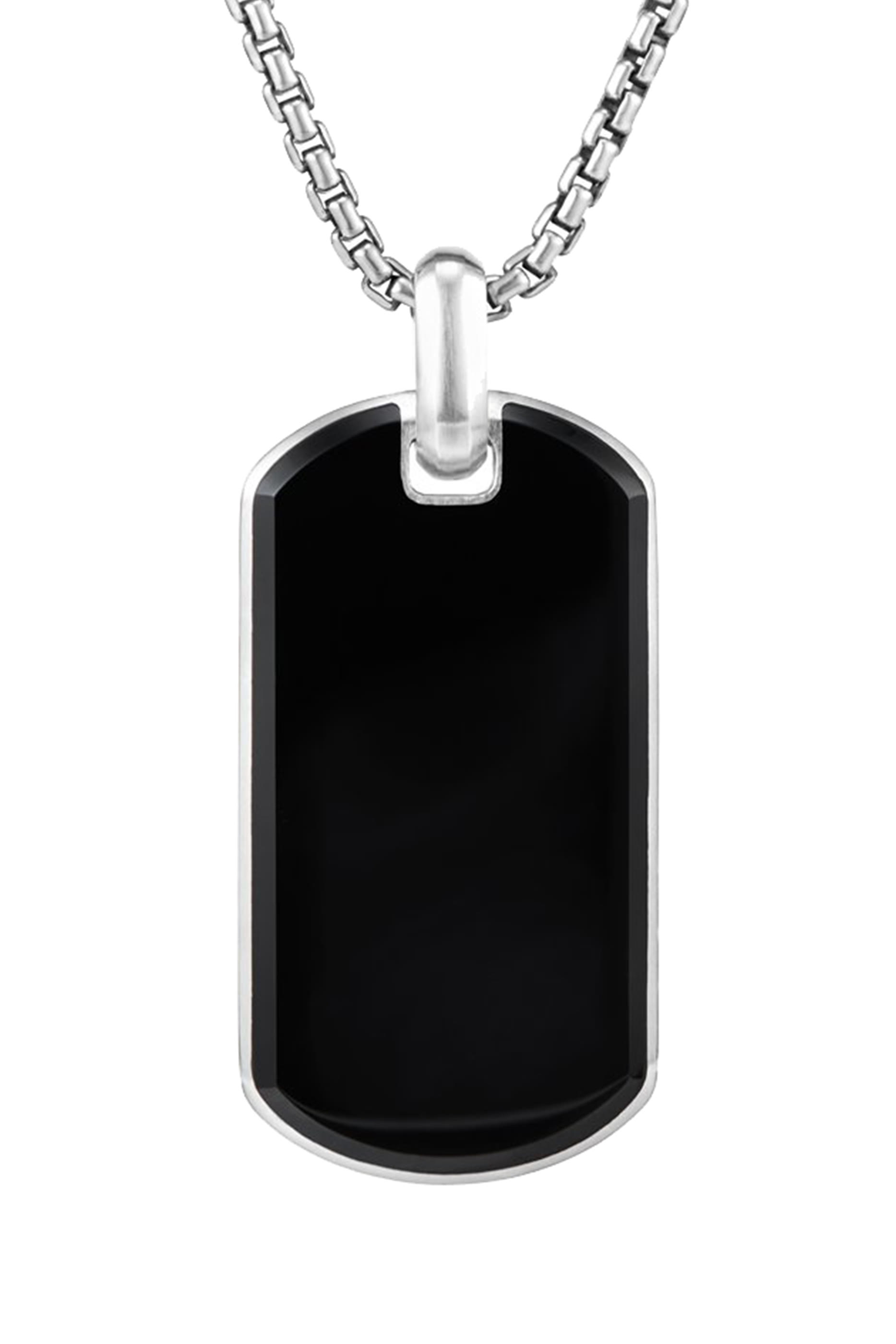 Black Onyx Tag Pendant