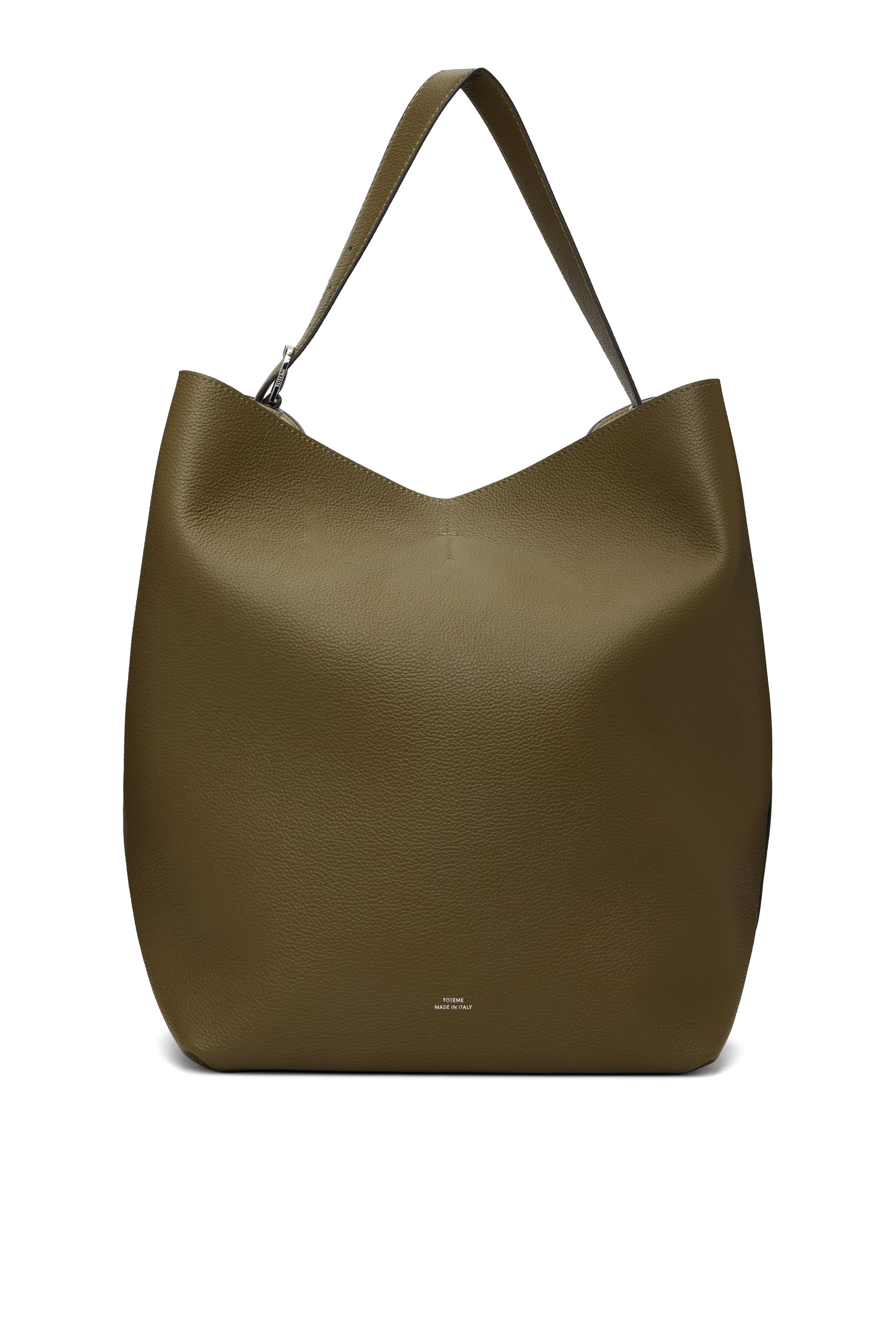 Belted Grained-Leather Tote Bag
