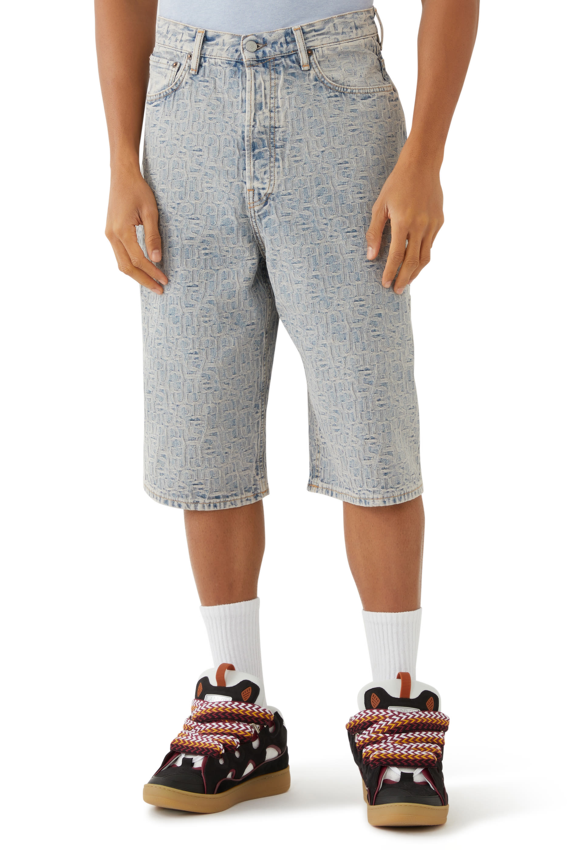 Monogram Denim Shorts