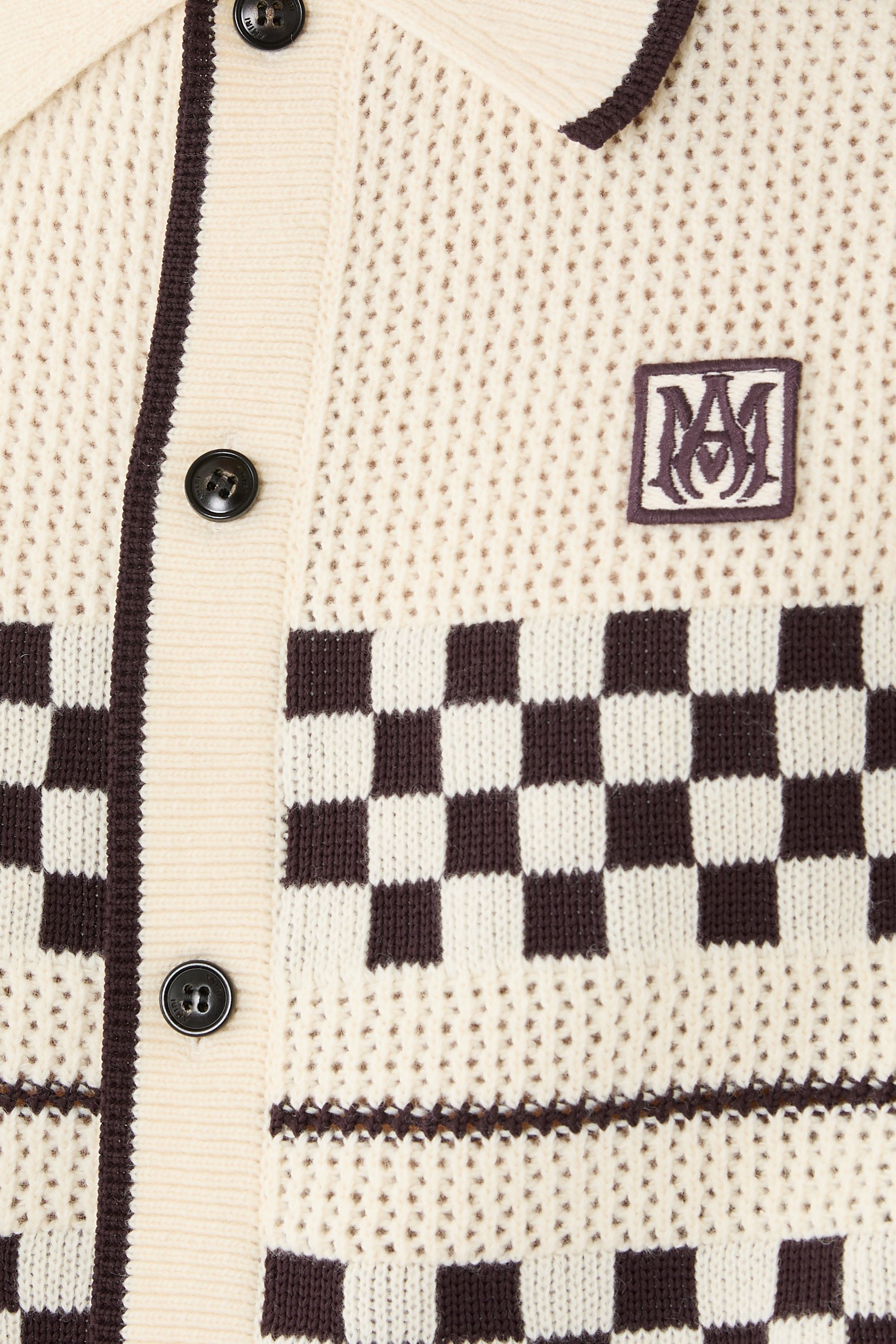 Checkered Mesh Wool Shirt 