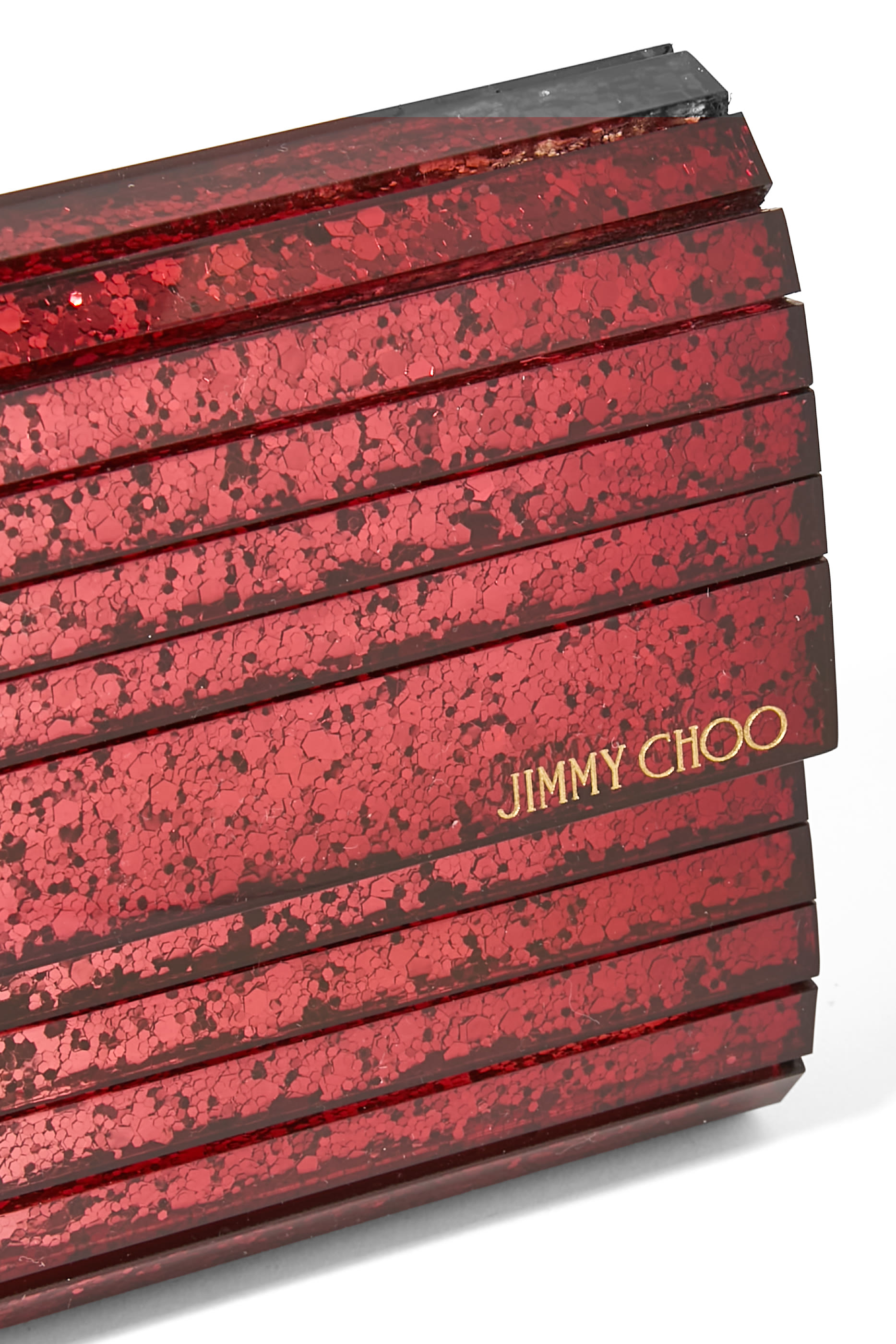 Sweetie Metallic D&eacute;grad&eacute; Glitter Plexi Clutch Bag