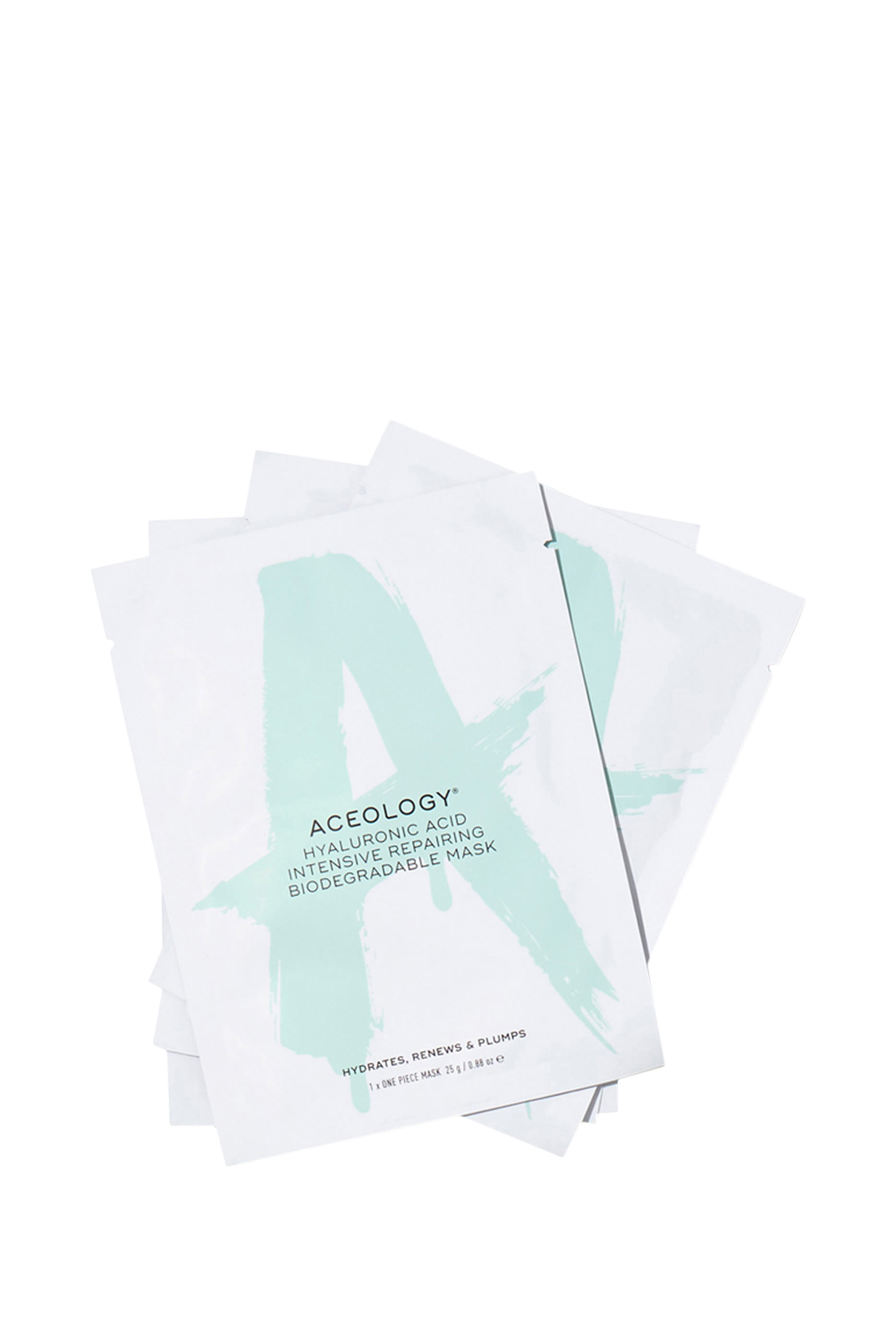 Hyaluronic Acid Intensive Reparing Biodegradable Mask, Pack of 4