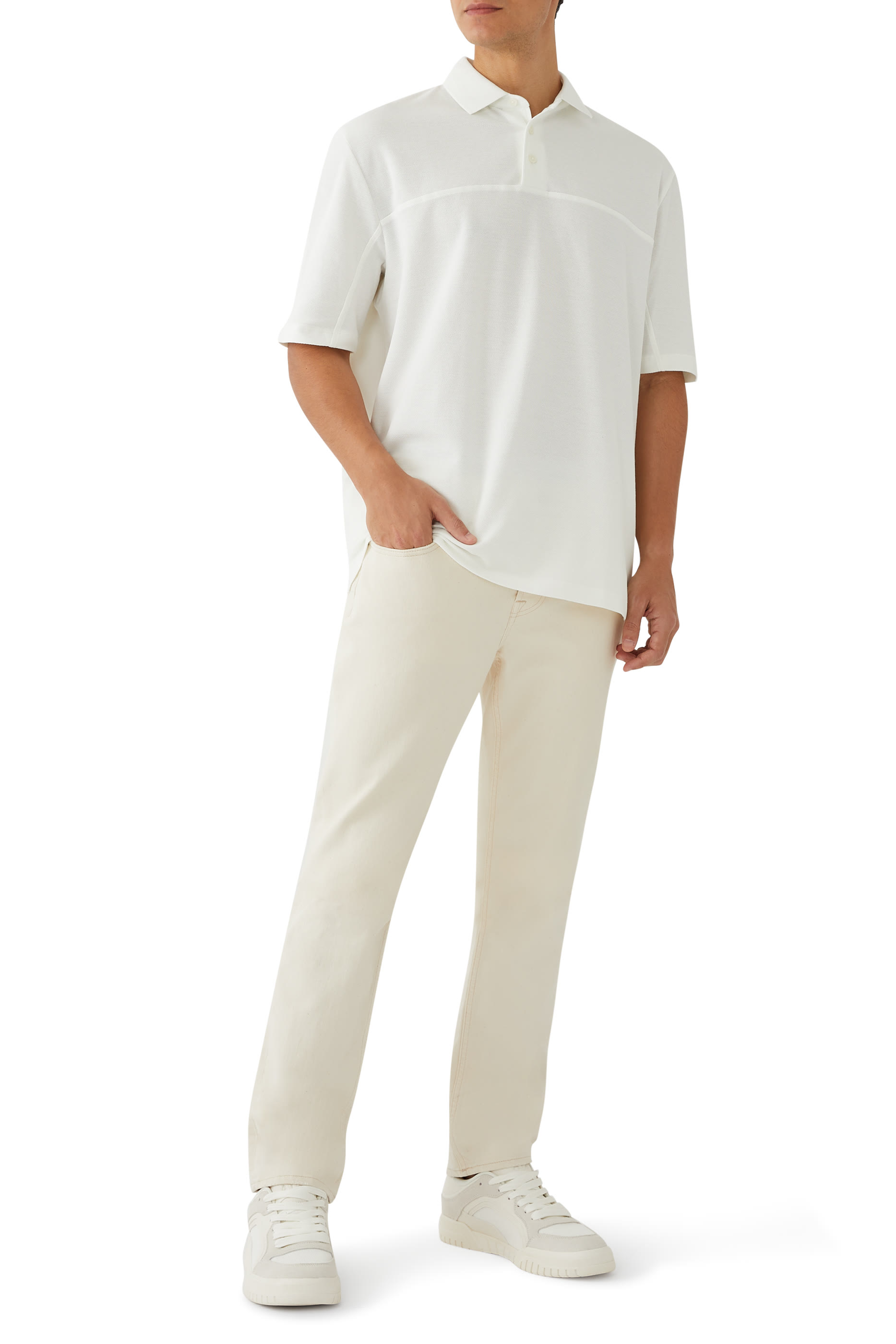 Logo Button-Down Polo Shirt