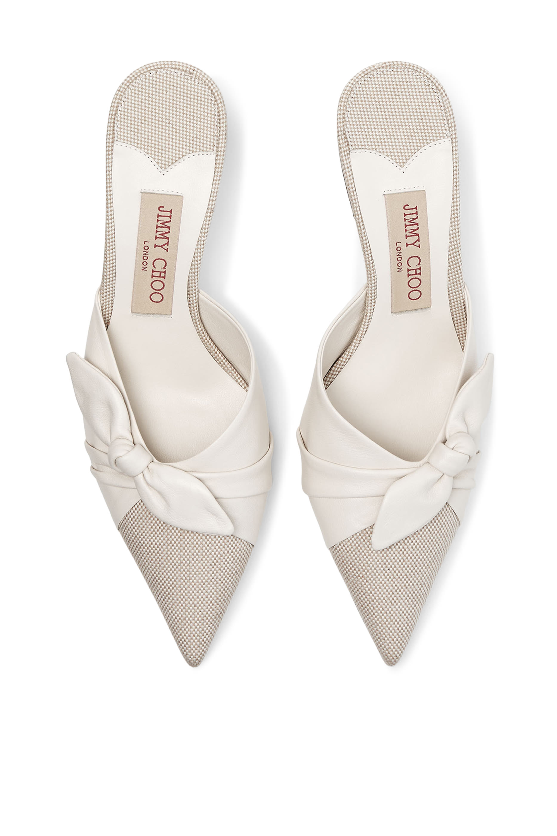 Livi Flecked Canvas & Leather 65 Mules 