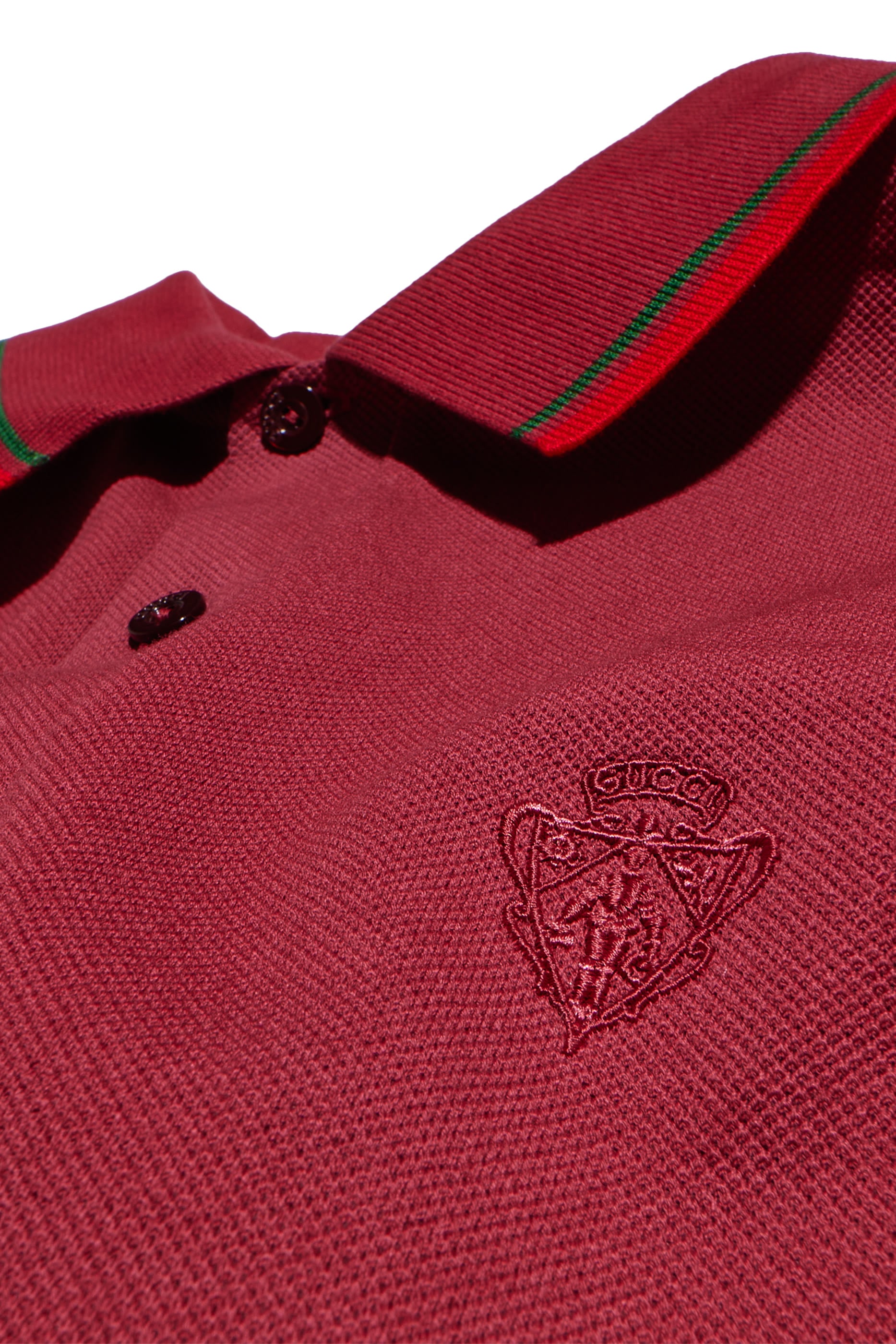 Cotton Piquet Polo Shirt with Embroidery