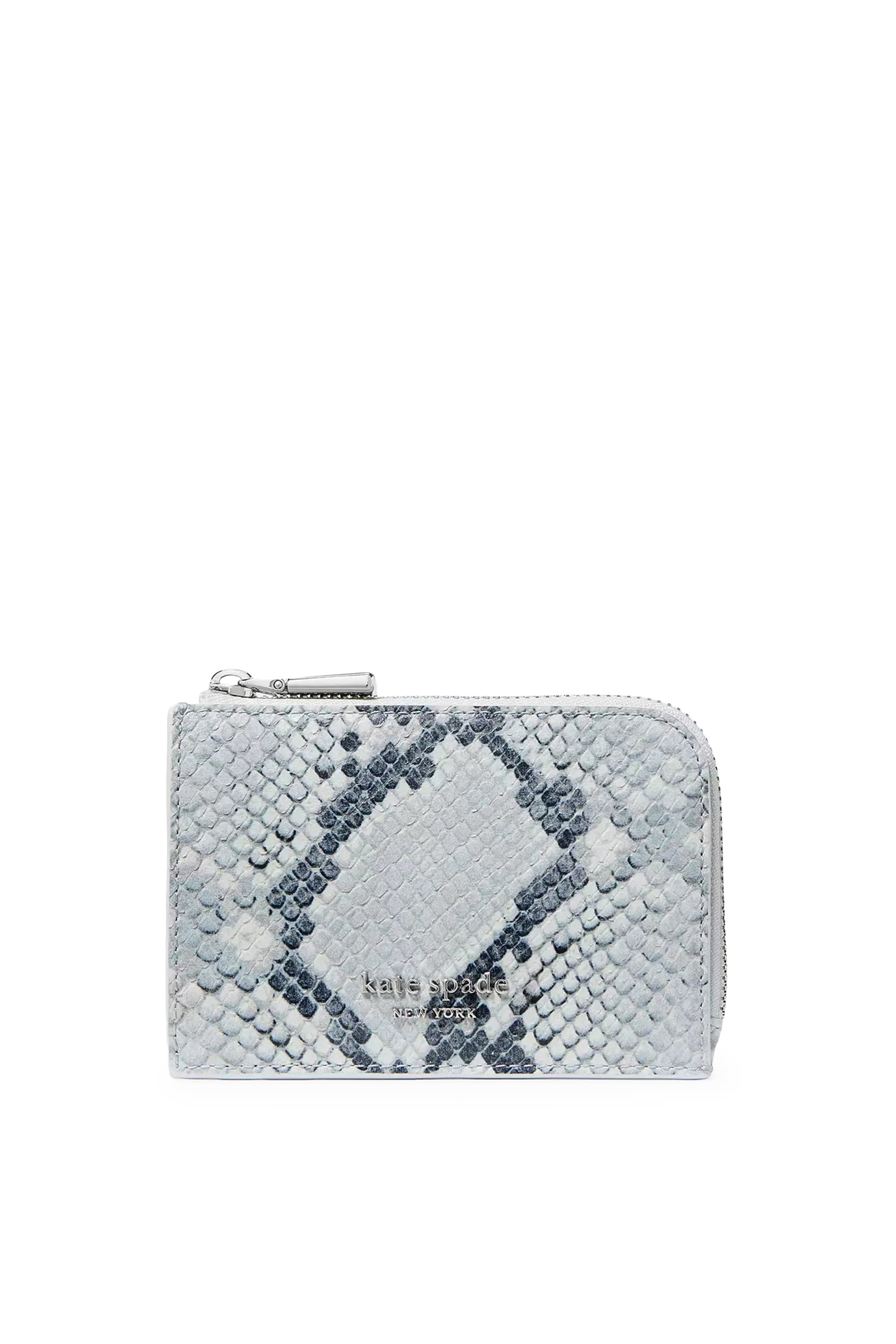 Snake Embossed Mini Zip Card Case