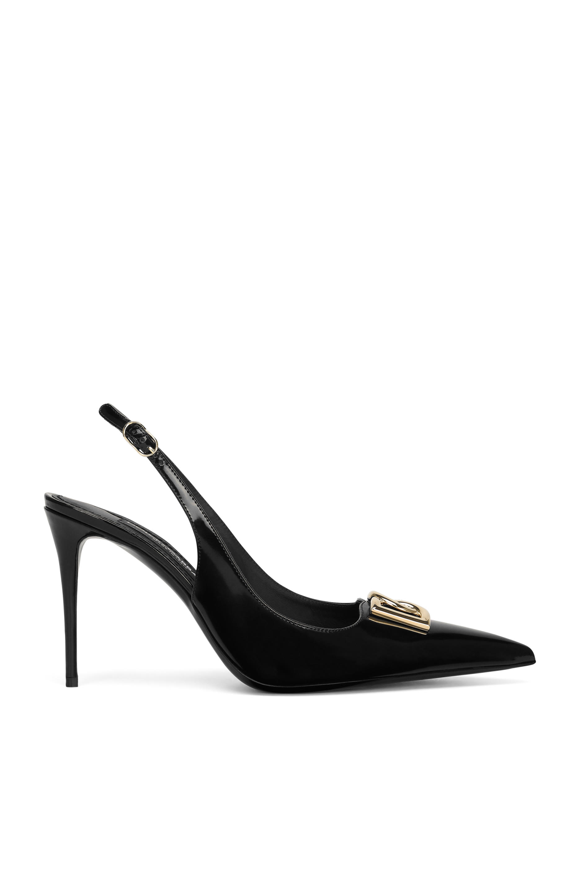 Polished 90 Calfskin Slingback Pumps