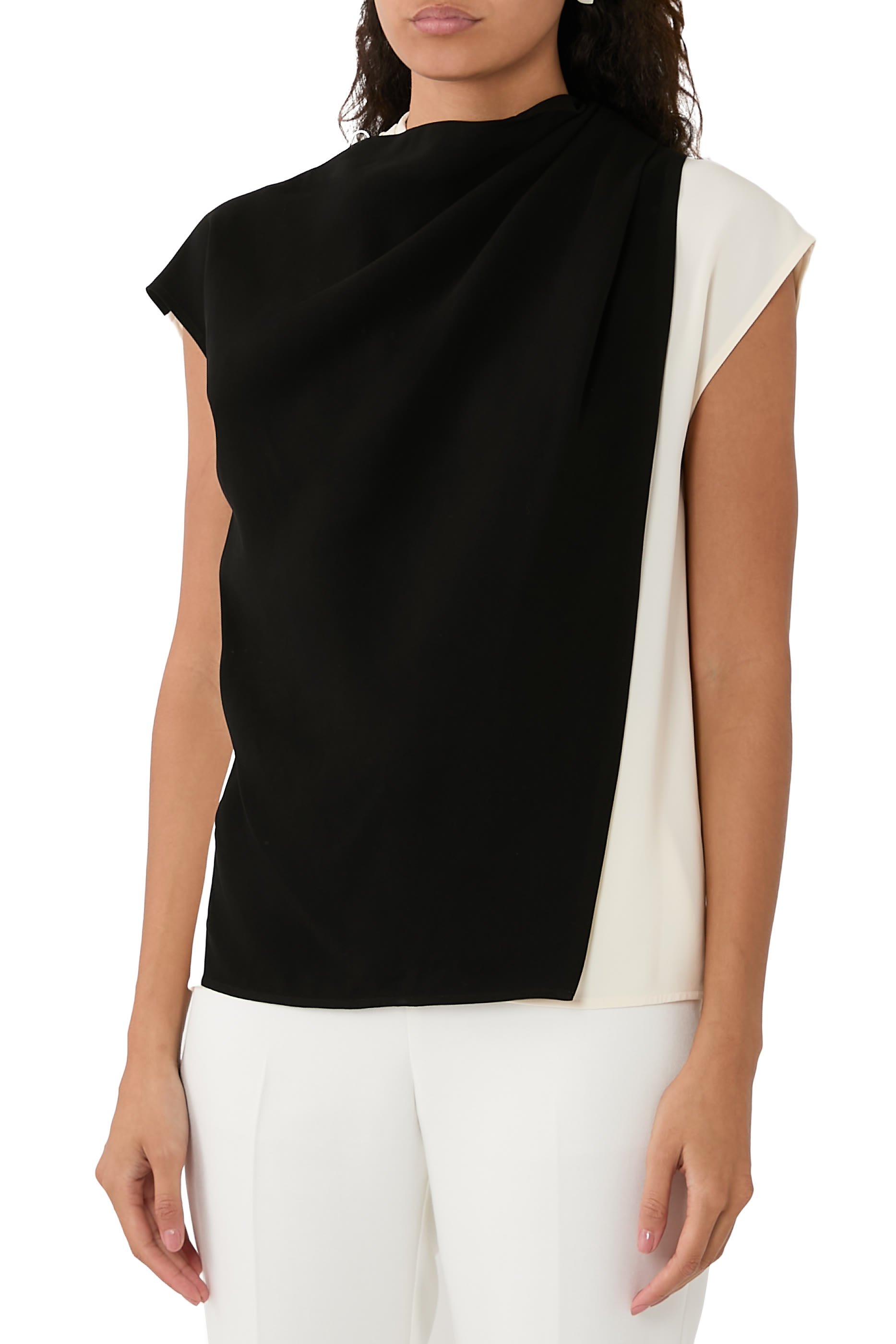 Elsa Asymmetric Crepe Top