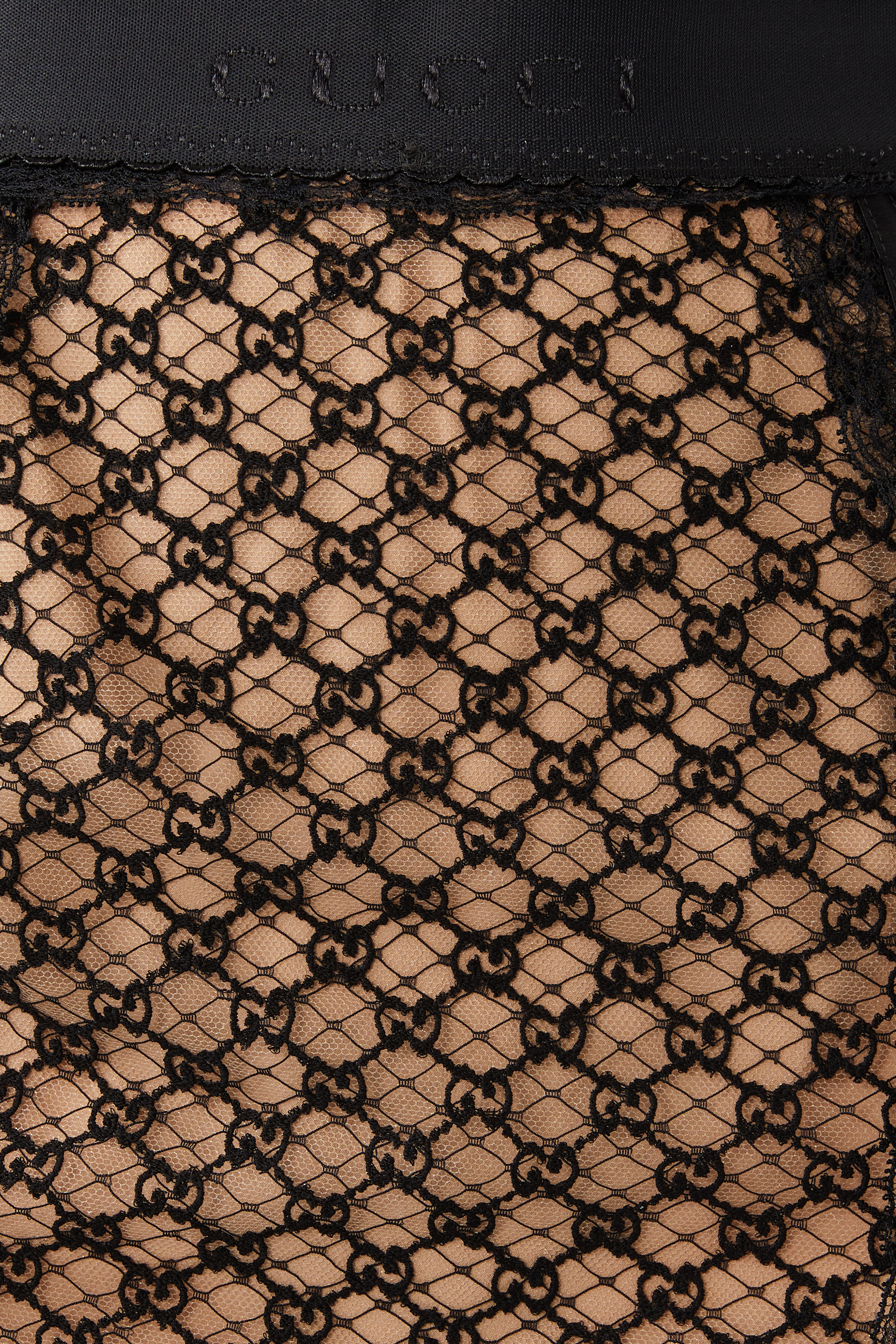 GG Net Skirt with Lace Trims