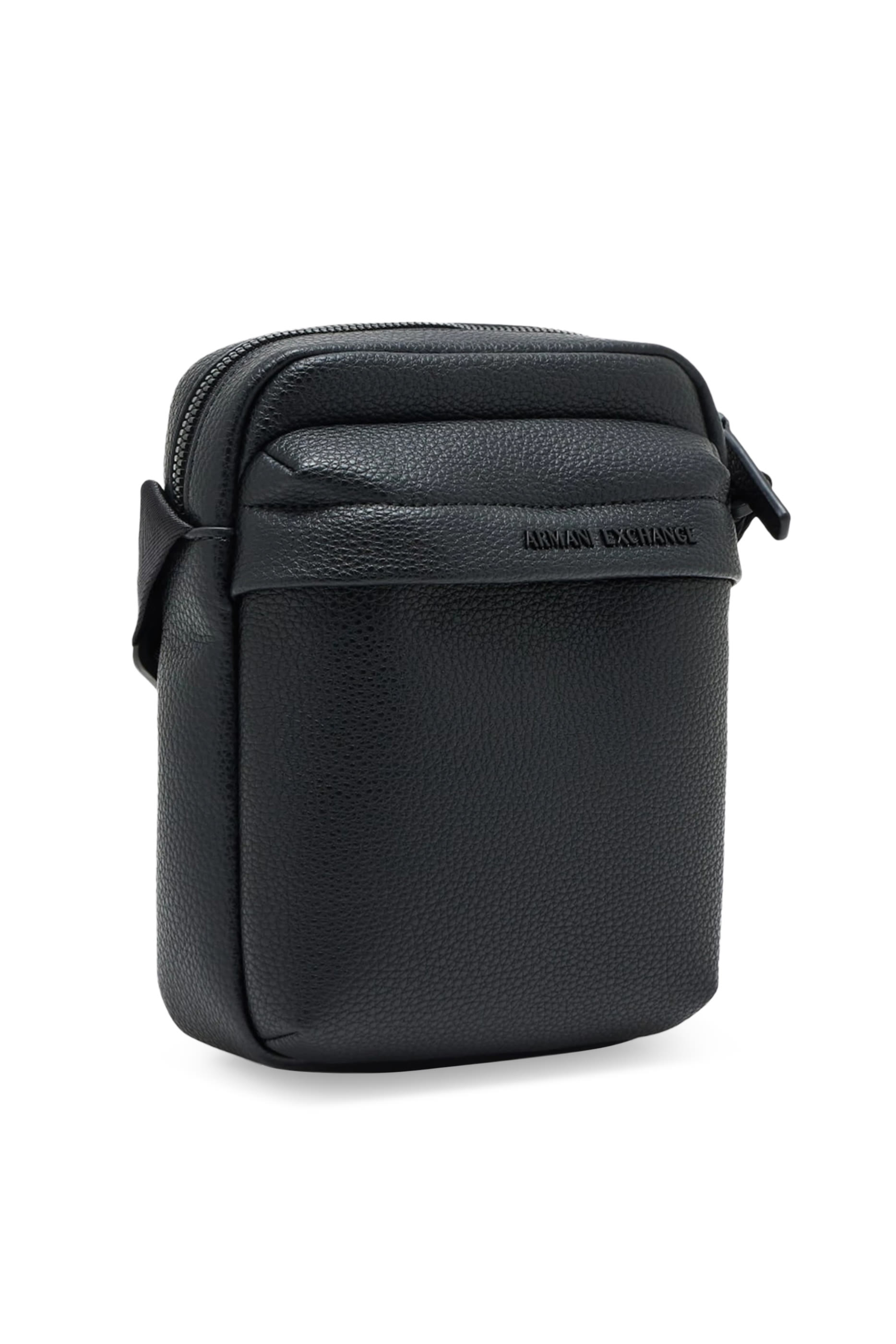 Embossed Logo Textured Crossbody Bag