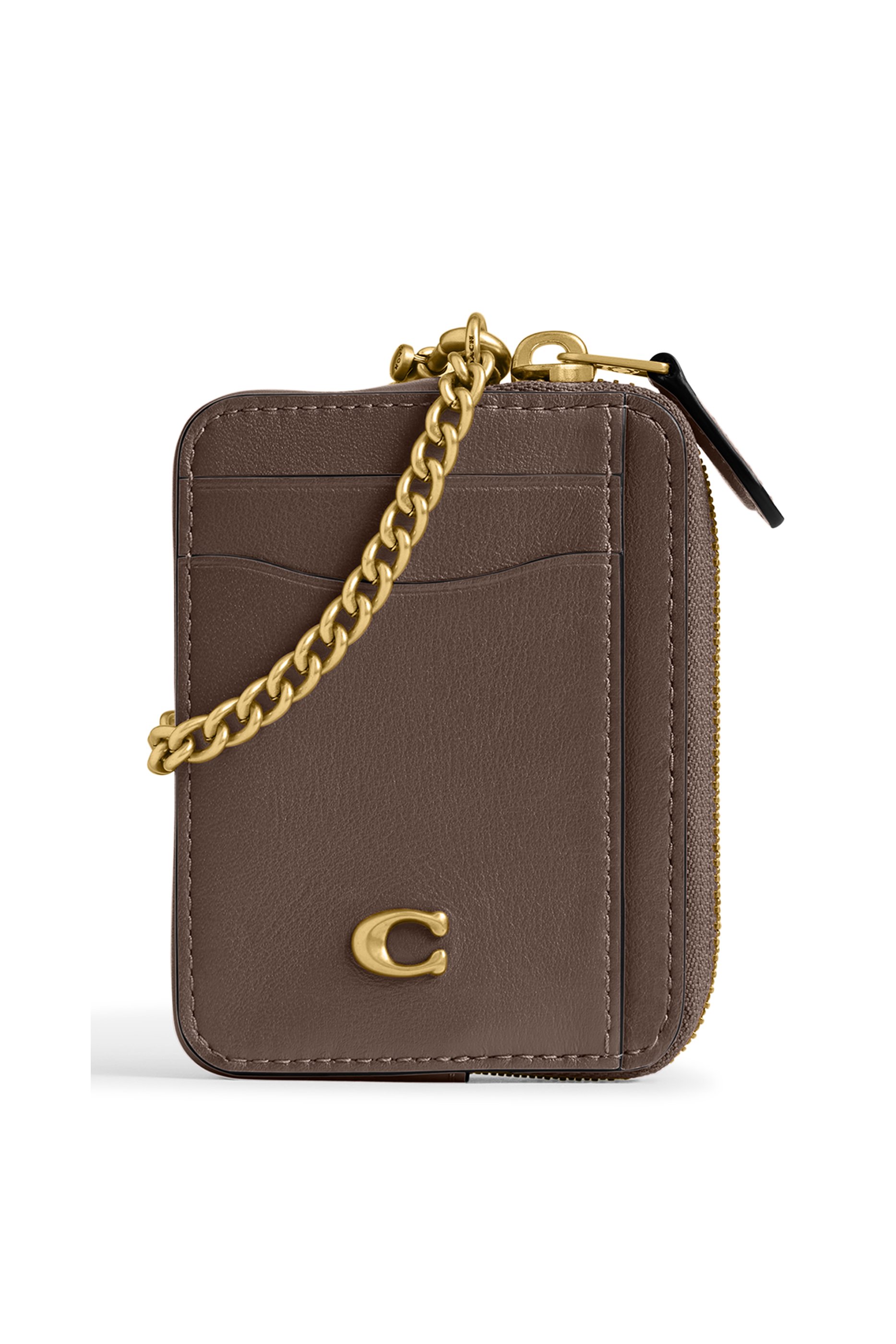 Leather Zip Card Case