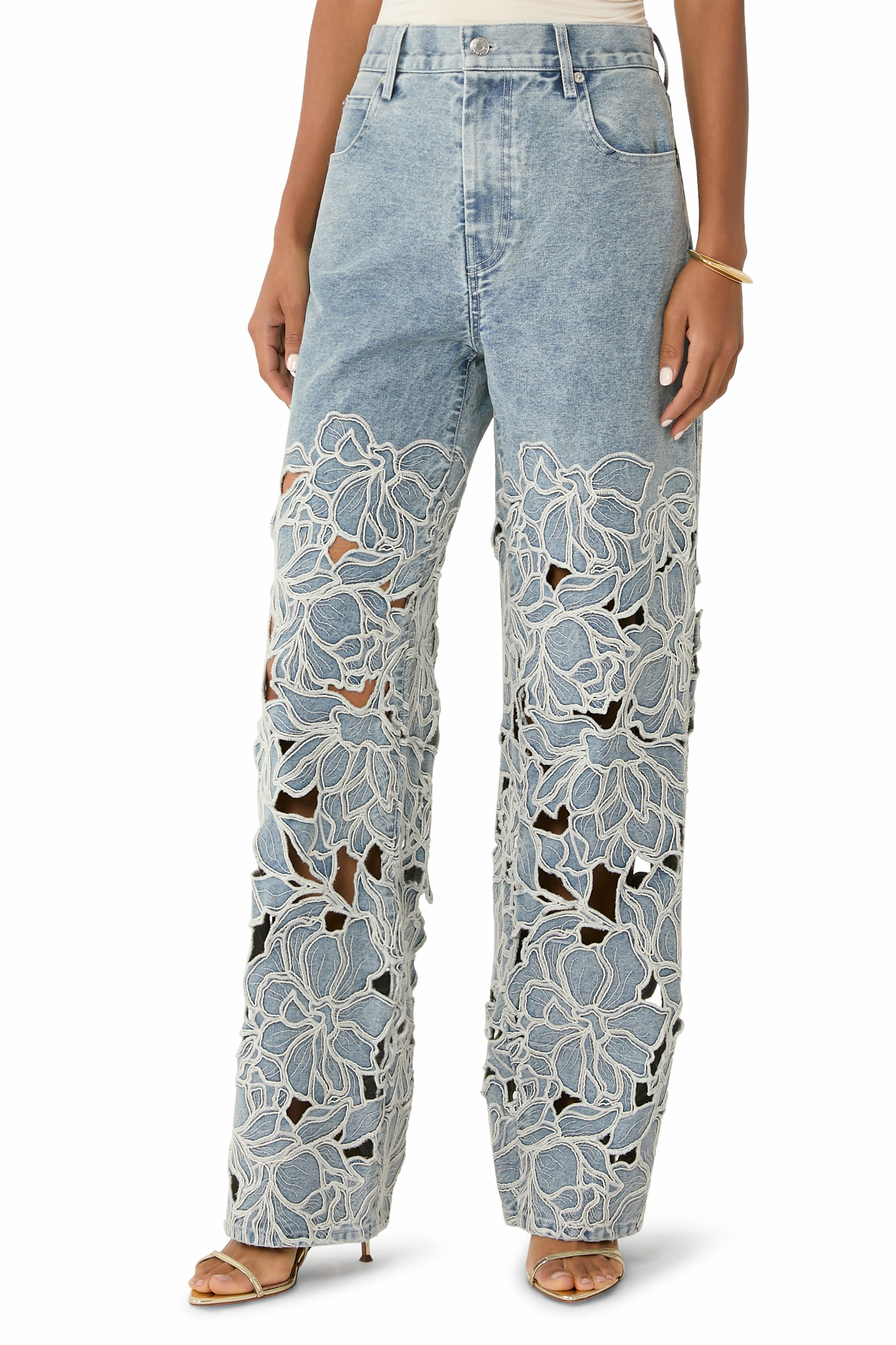 Betty Floral Cut Out Jeans