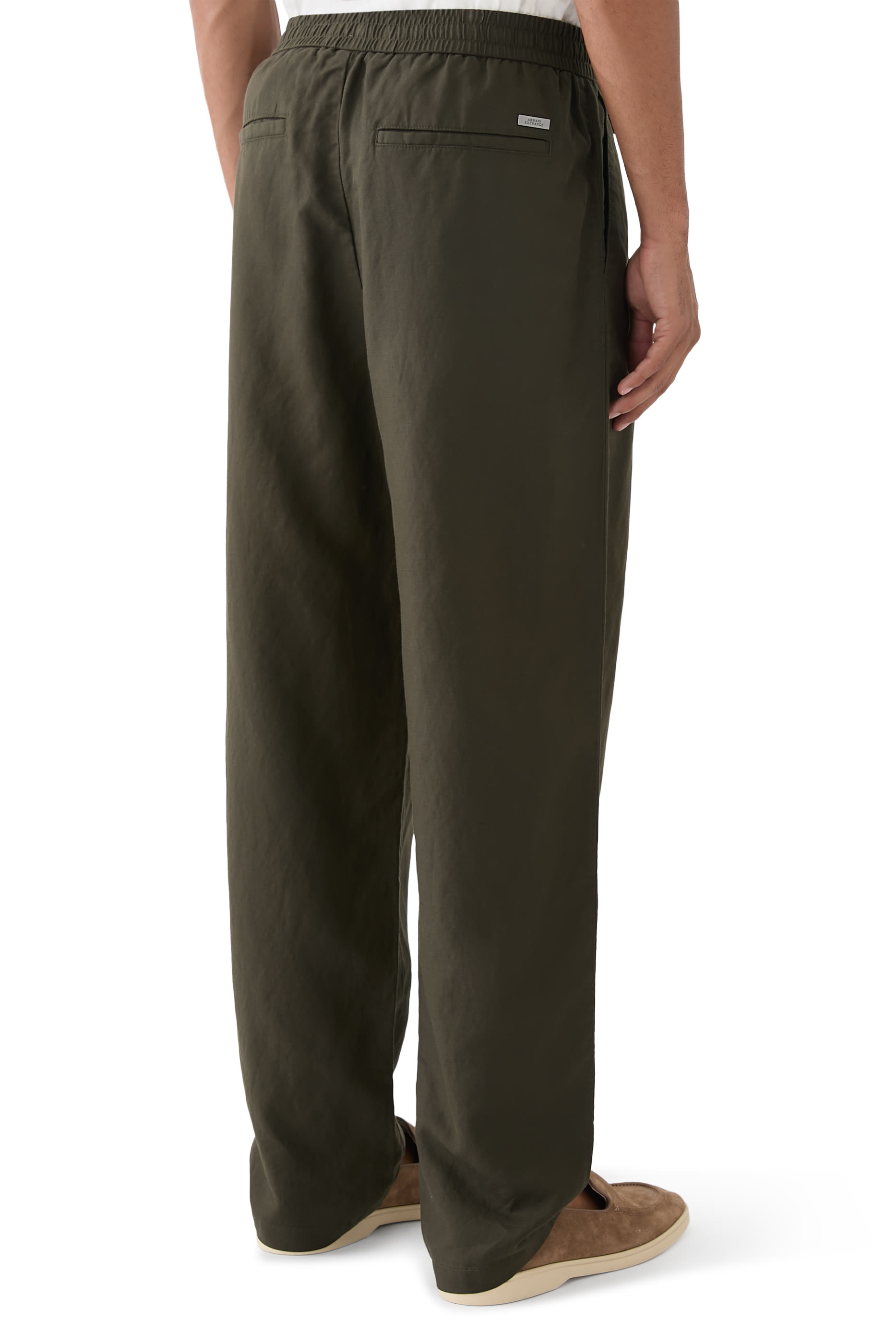 Linen and Lyocell Chino Trousers