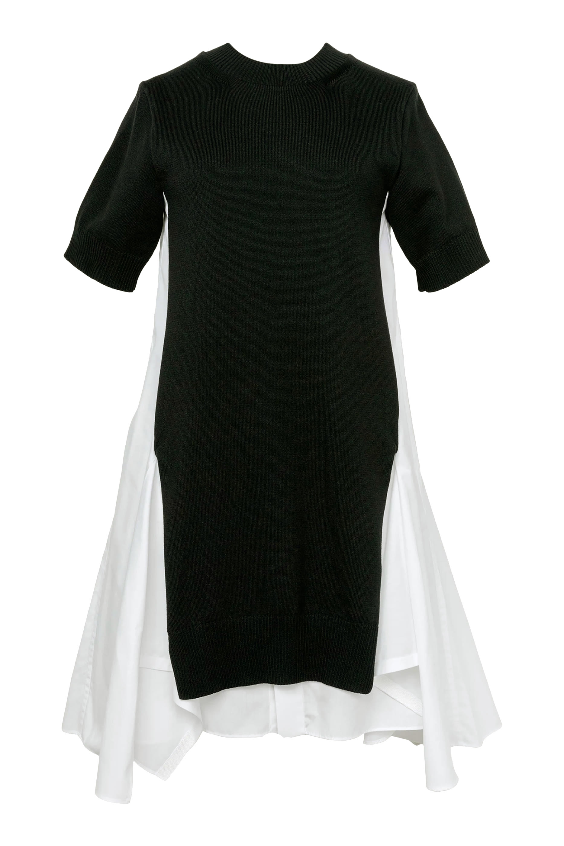 Cotton Poplin x Knit Dress