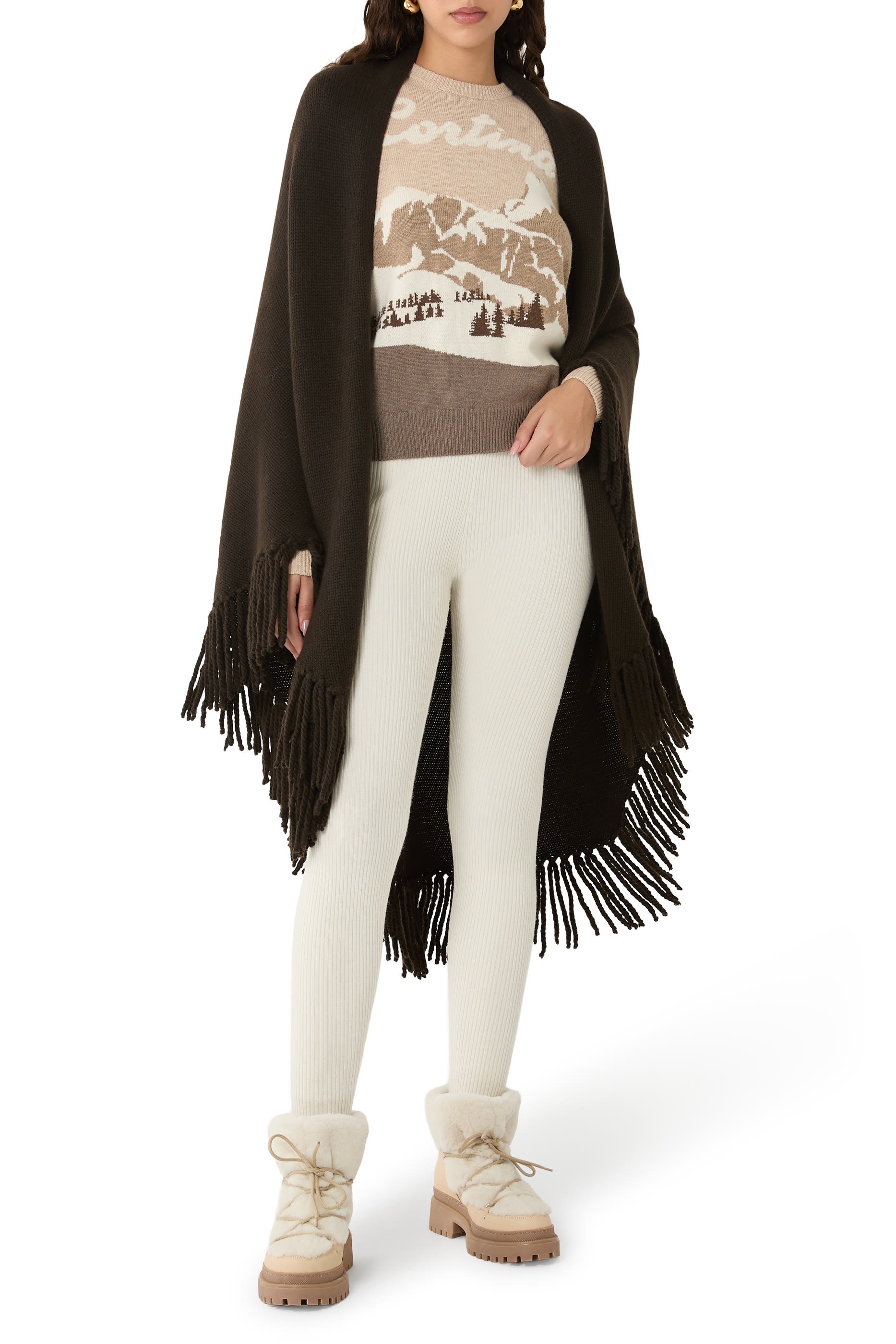 Queen Cashmere-Blend Sweater with Cortina Postcard