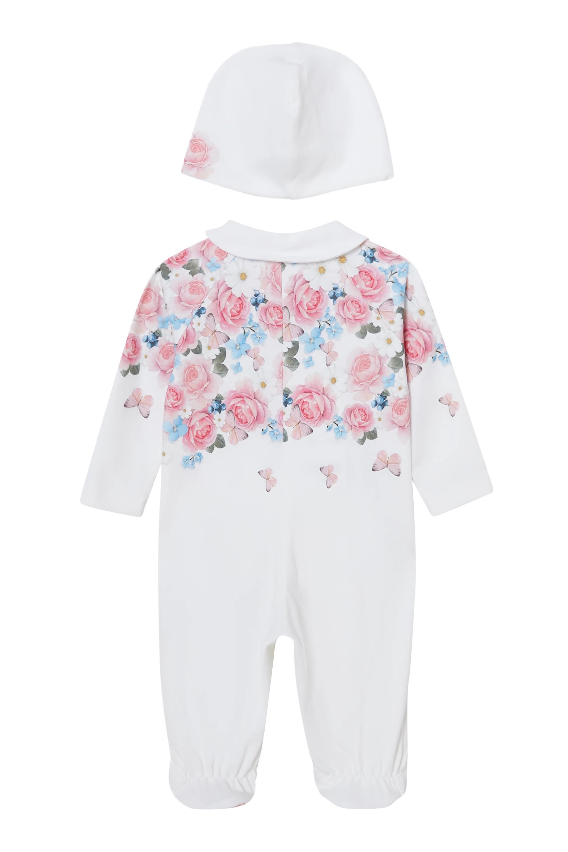 Kids Floral Pajama and Beanie Set