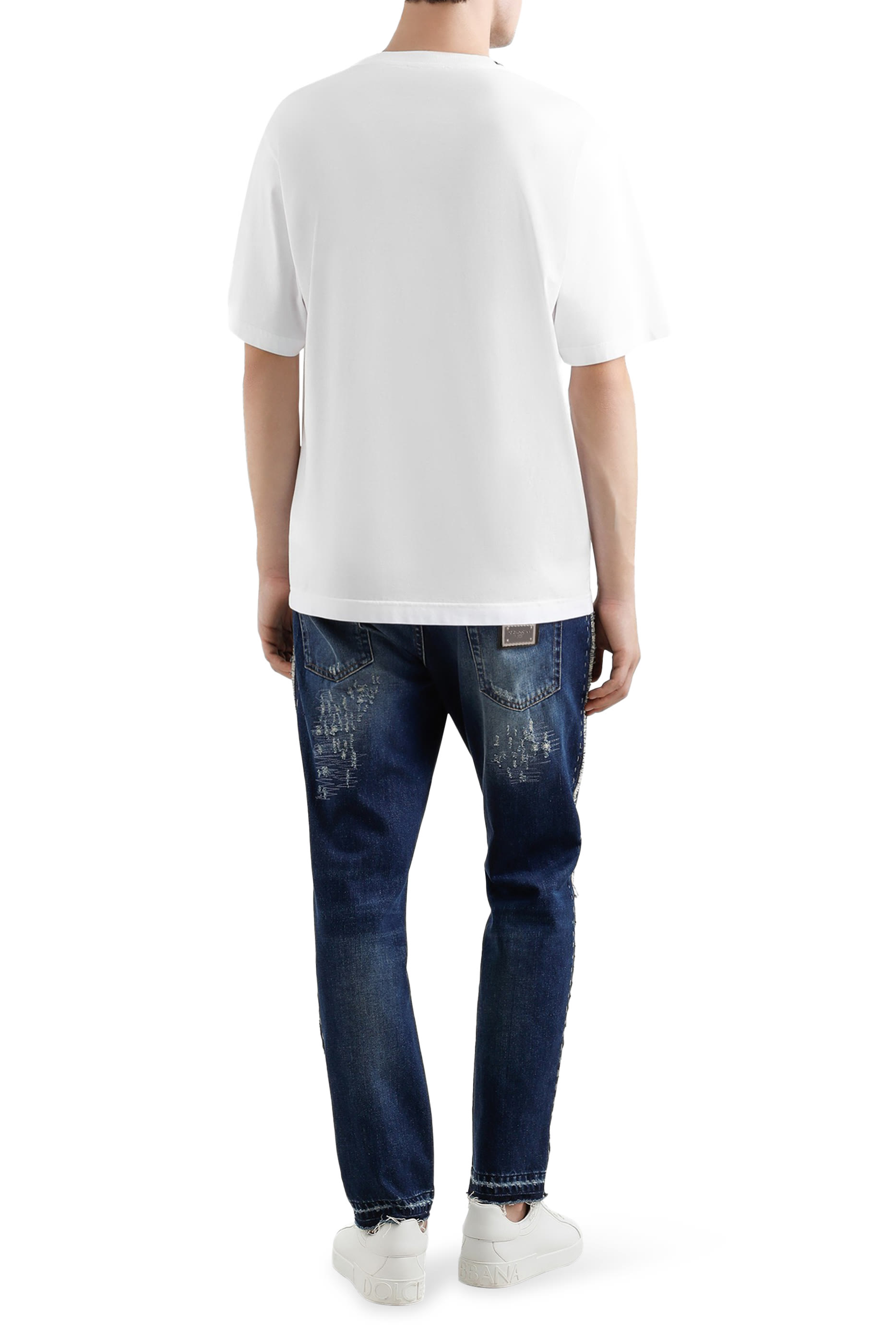 Cotton T-Shirt with Logo Embroidery