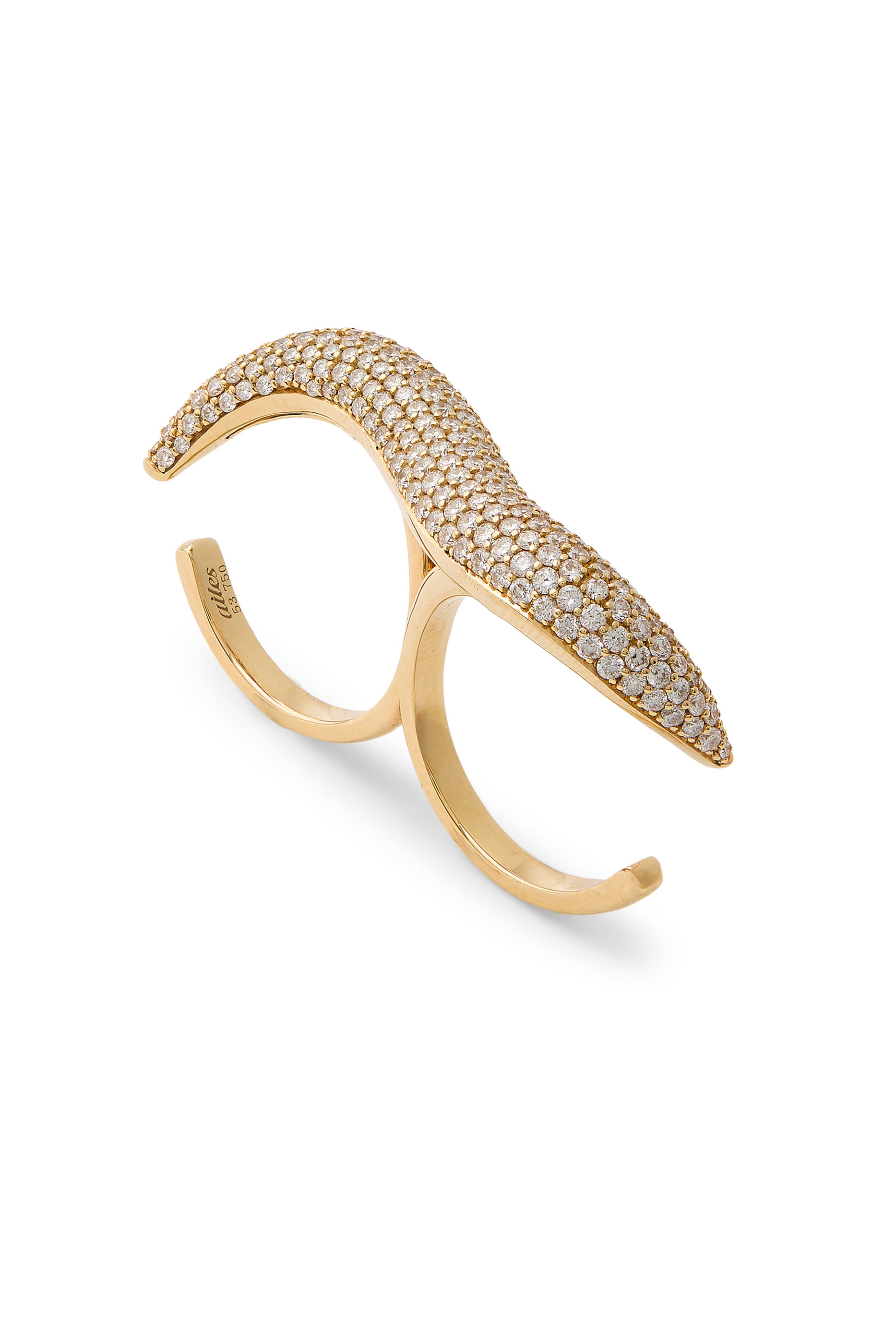 The Scattered Diamond Roller Ring, 18k Yellow Gold & Diamonds