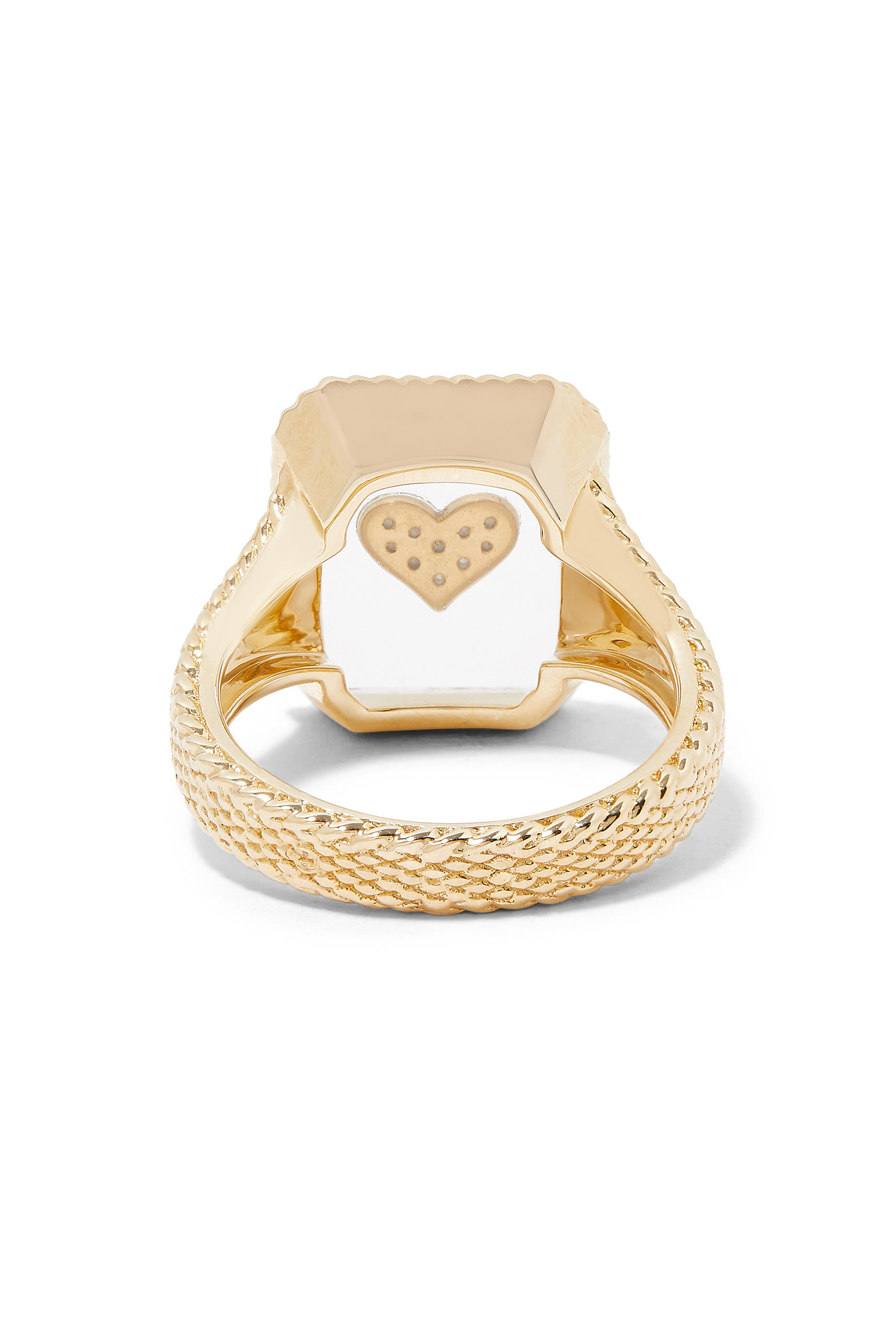 Heart Ring, 14k Yellow Gold & Diamonds
