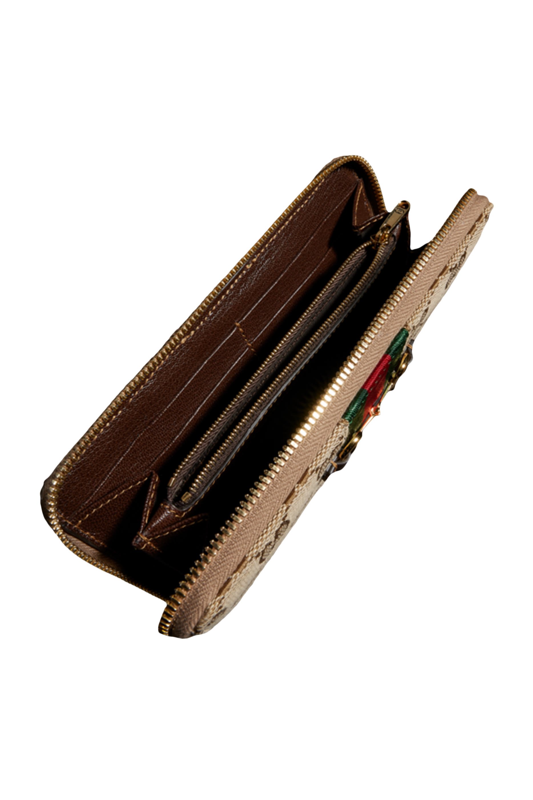 Horsebit Web Zip Around Wallet 