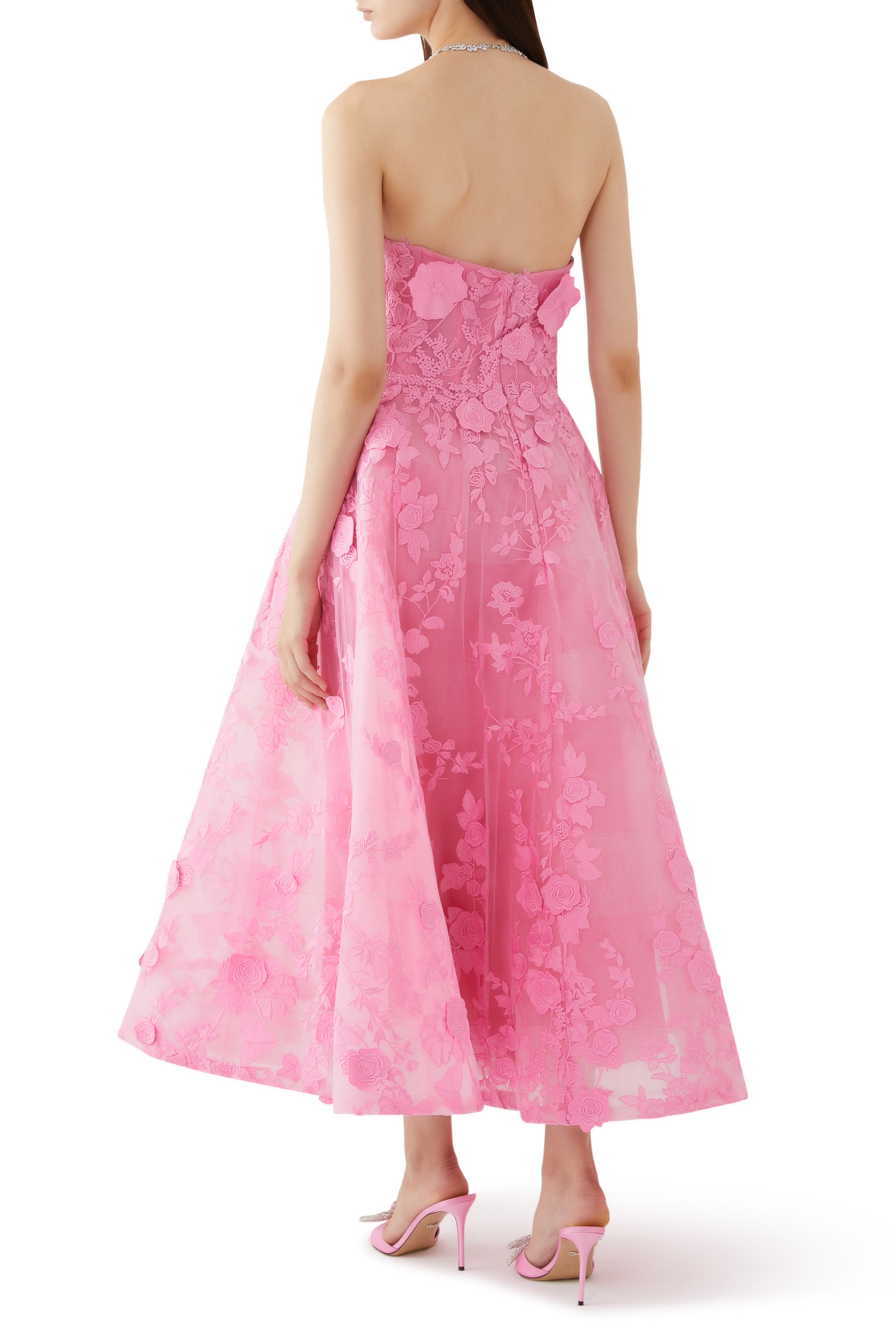 Strapless Tea Length Dress