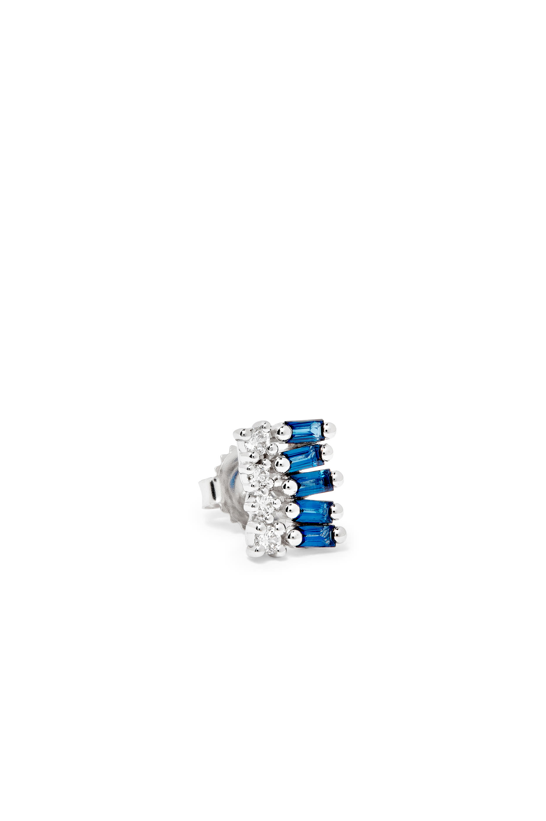 Sapphire and Diamond Stud Earrings