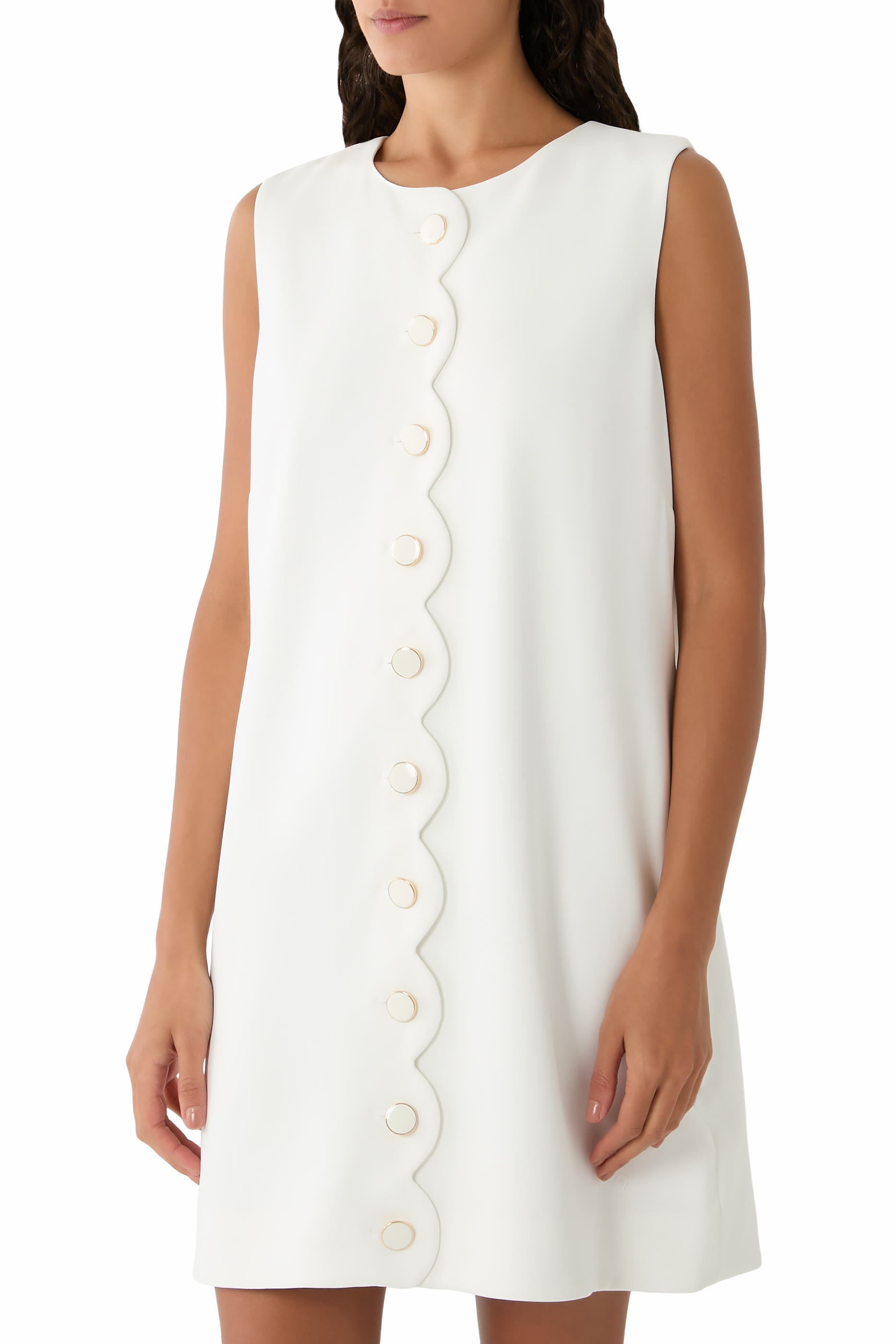 Scallop Shift Dress
