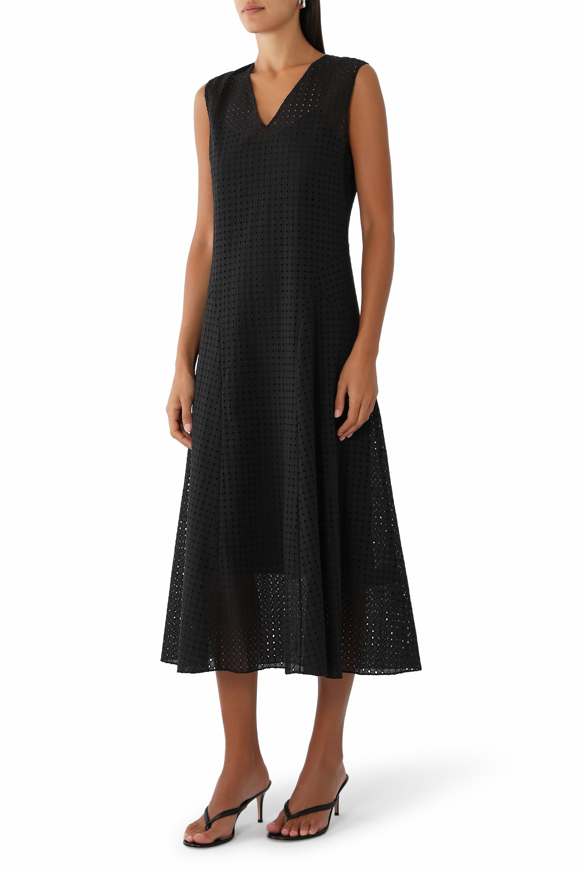 V-Neck Midi Dress