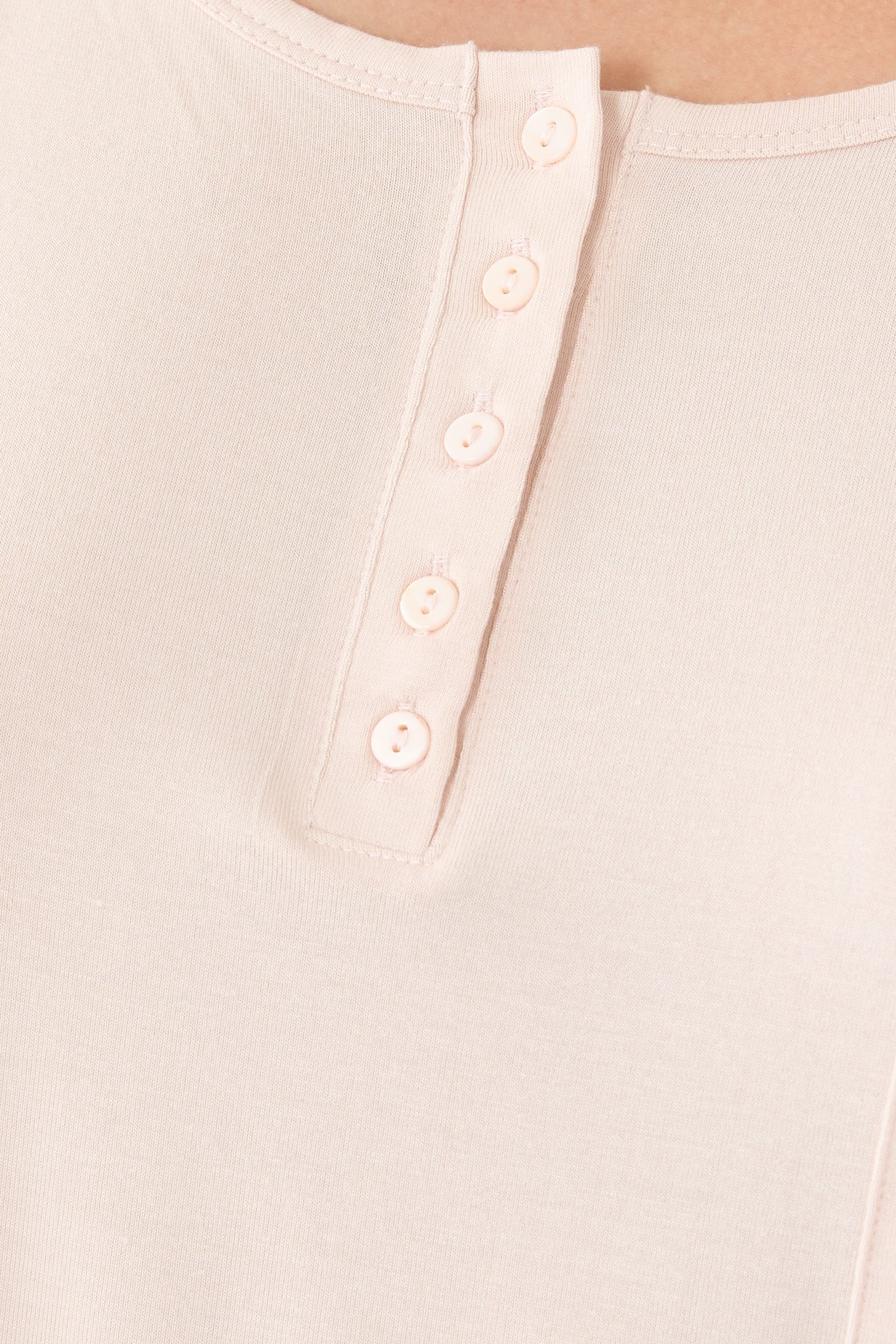  Cooling Boxy Henley Shortie Pajama Set