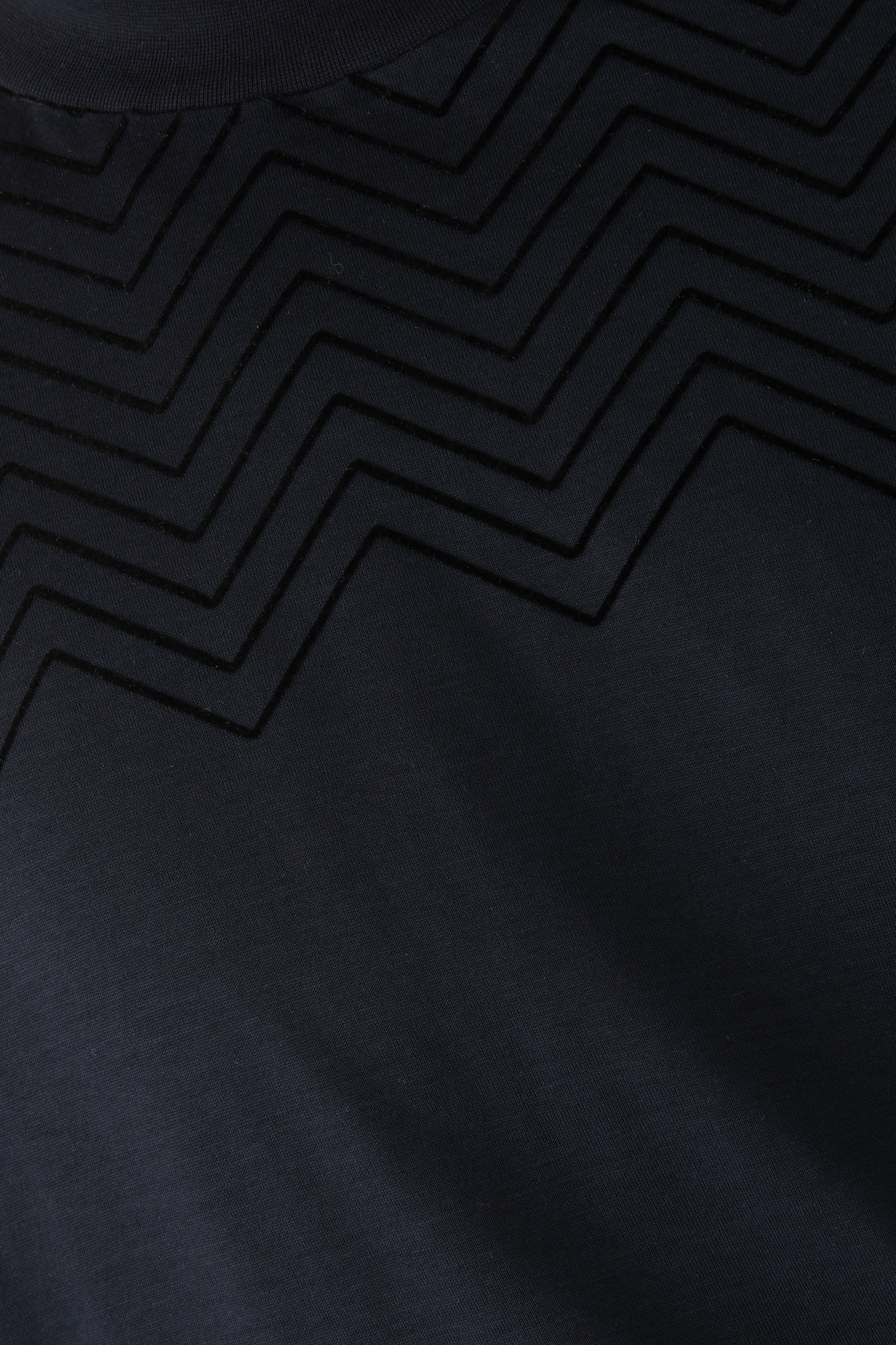 Chevron Flock Detail Jersey T-Shirt