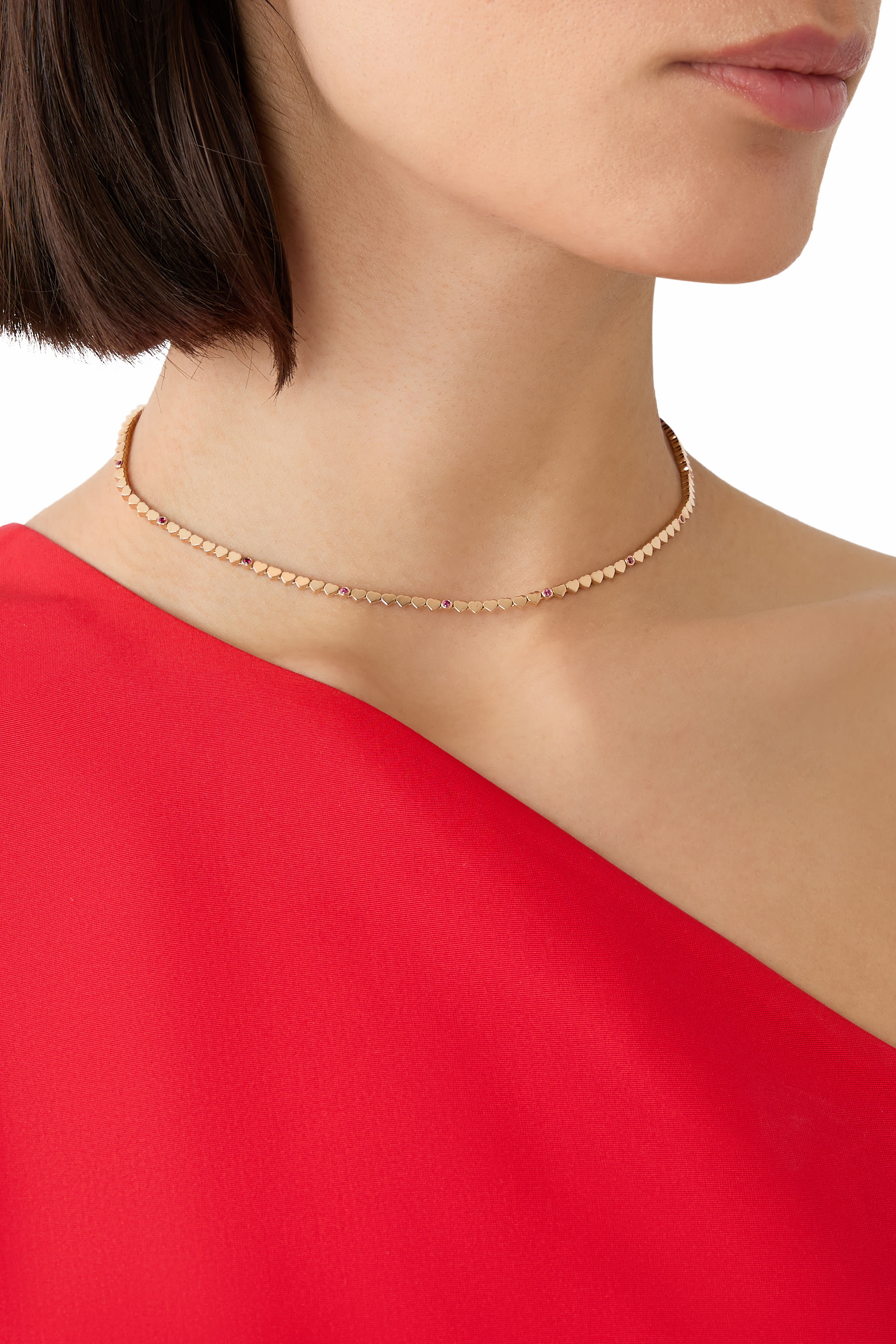 Love in Tokyo Necklace, 18k Rose Gold & Diamonds