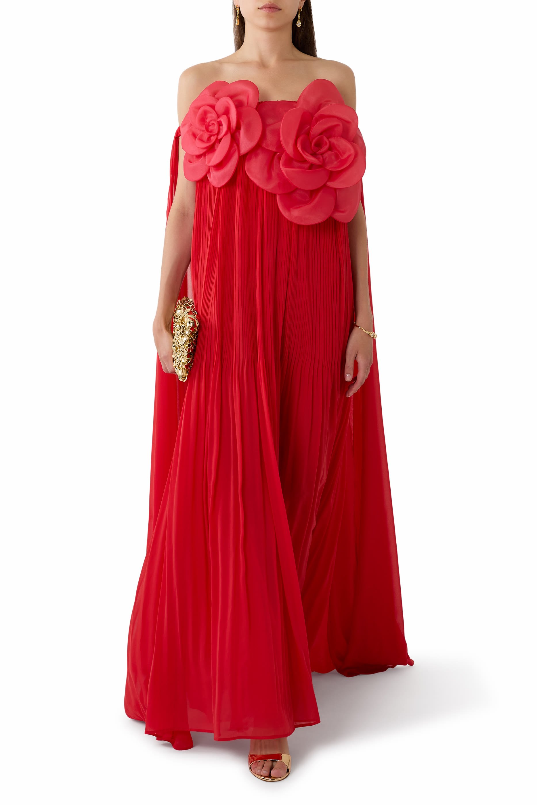 Jaclyn Draped Floor Length Dress 