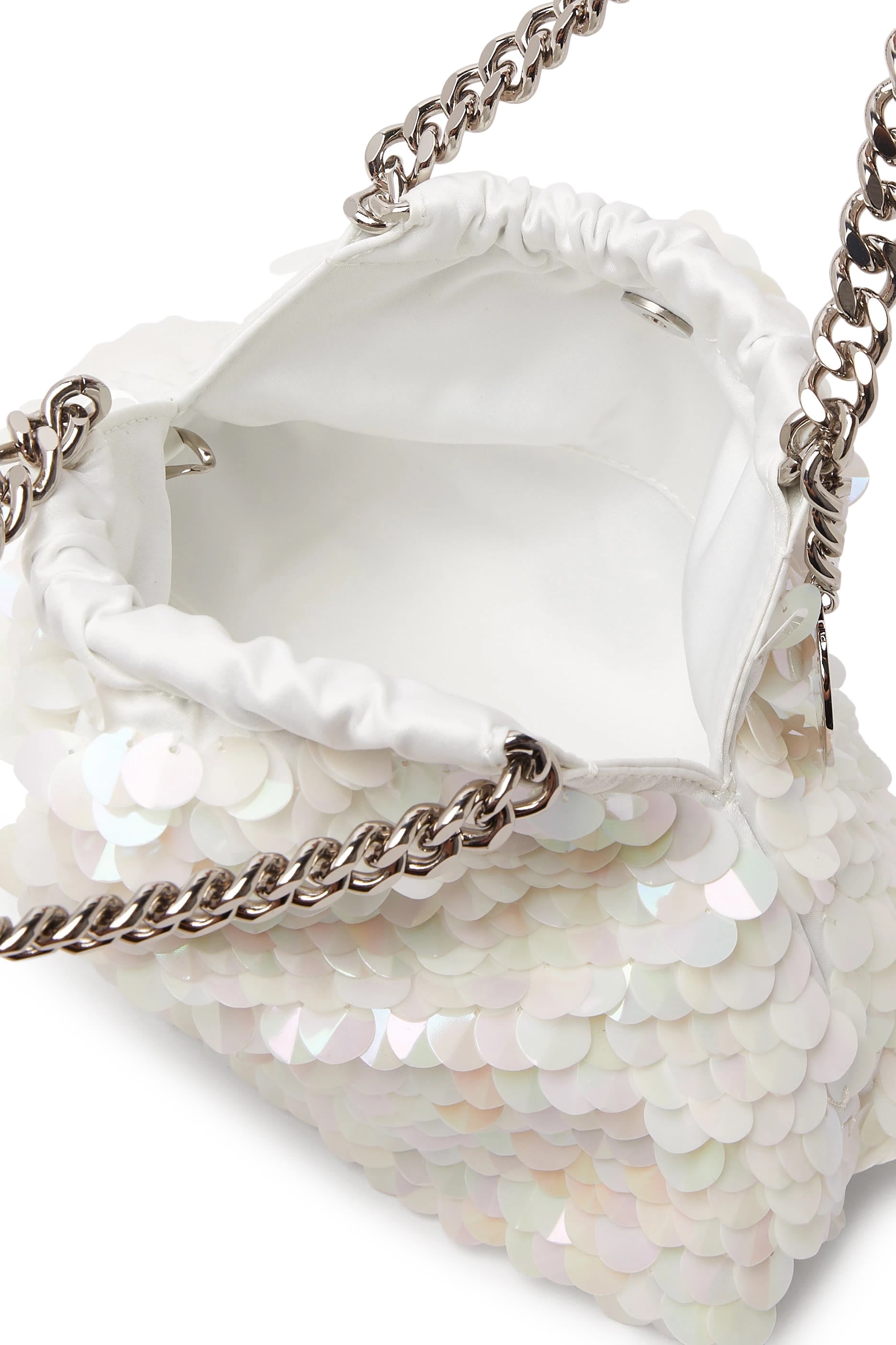 Falabella Mini Sequin-Embellished Drawstring Bag