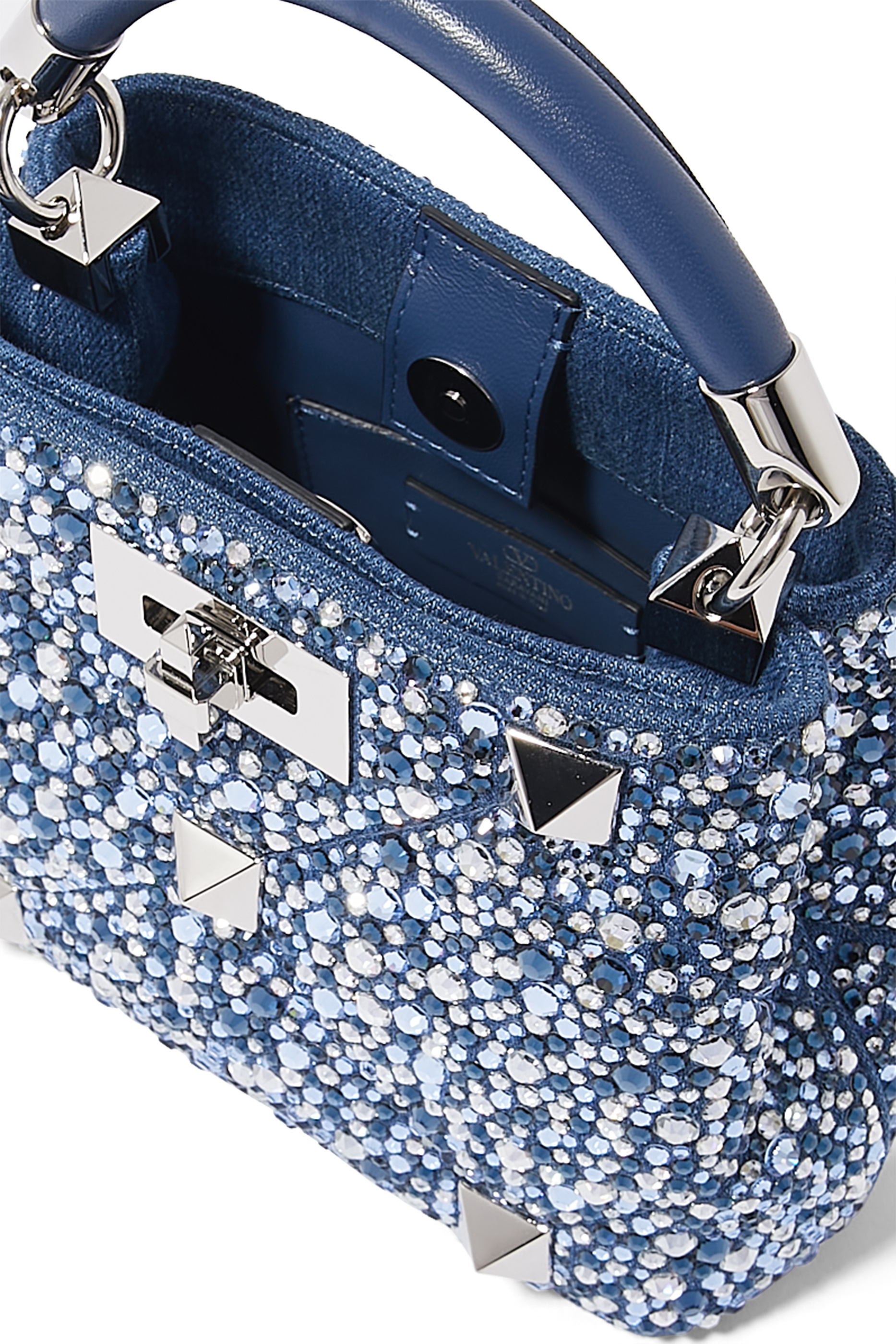 Roman Stud Top Handle Bag