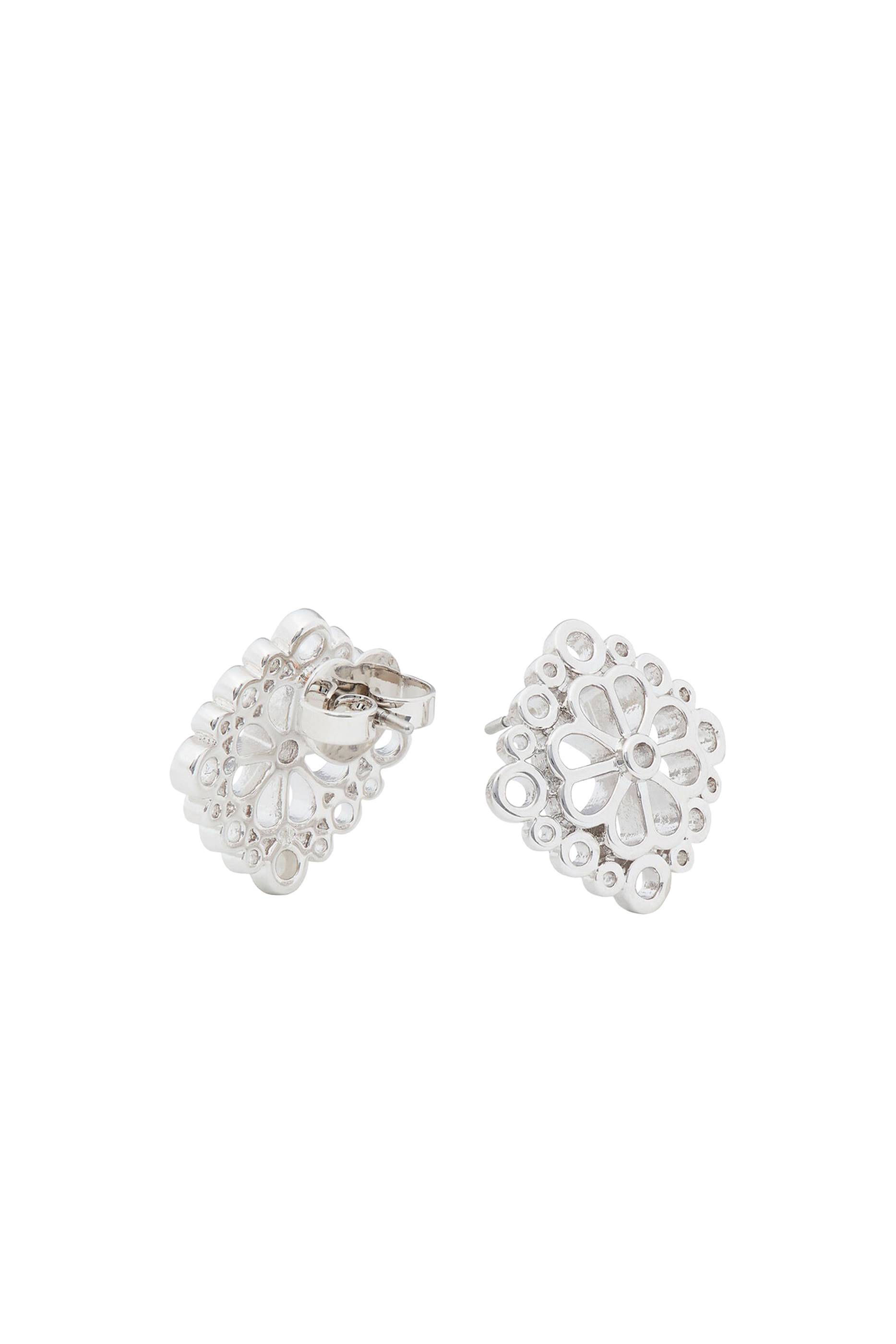 Spade Flower Lace Studs