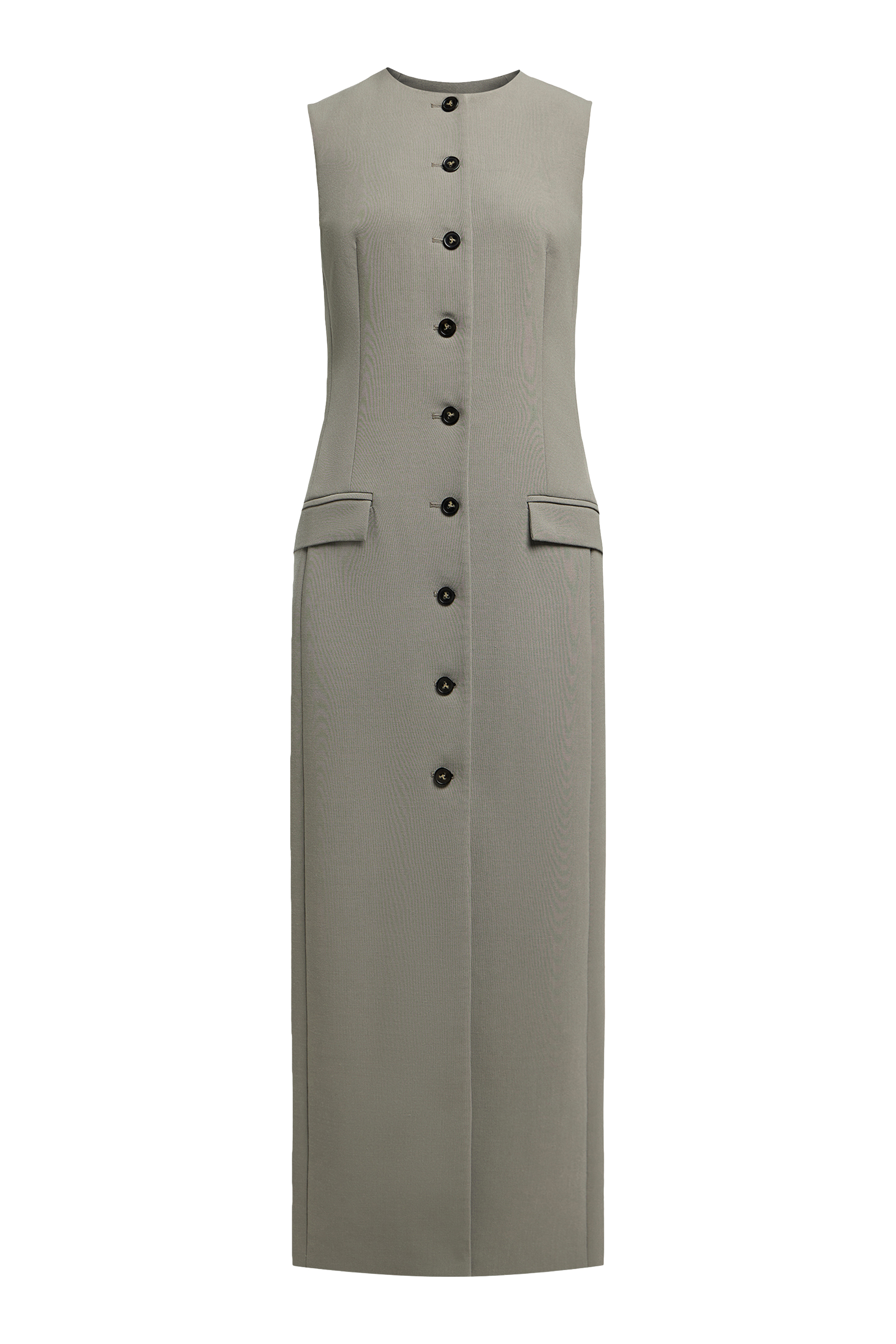 Wool Blend Midi Dress 