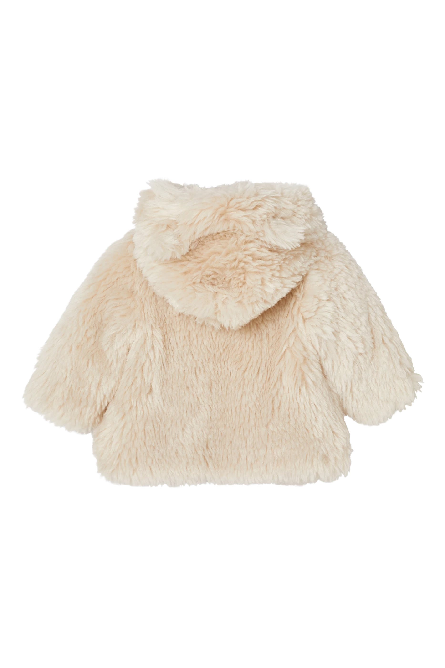 Kids Zip-Up Fur Hooded Jacket