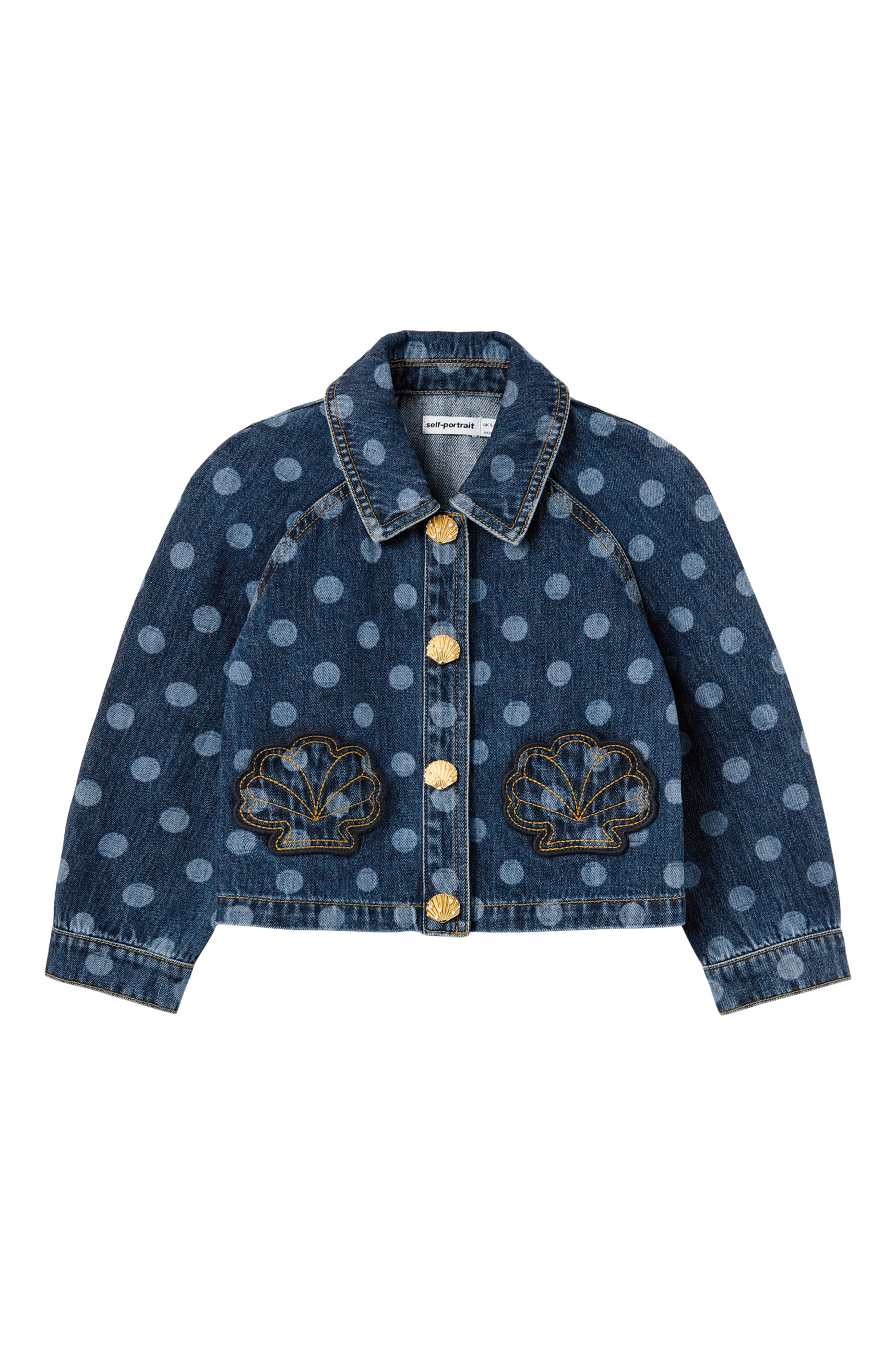 Kids  Polka Dot Denim Jacket 