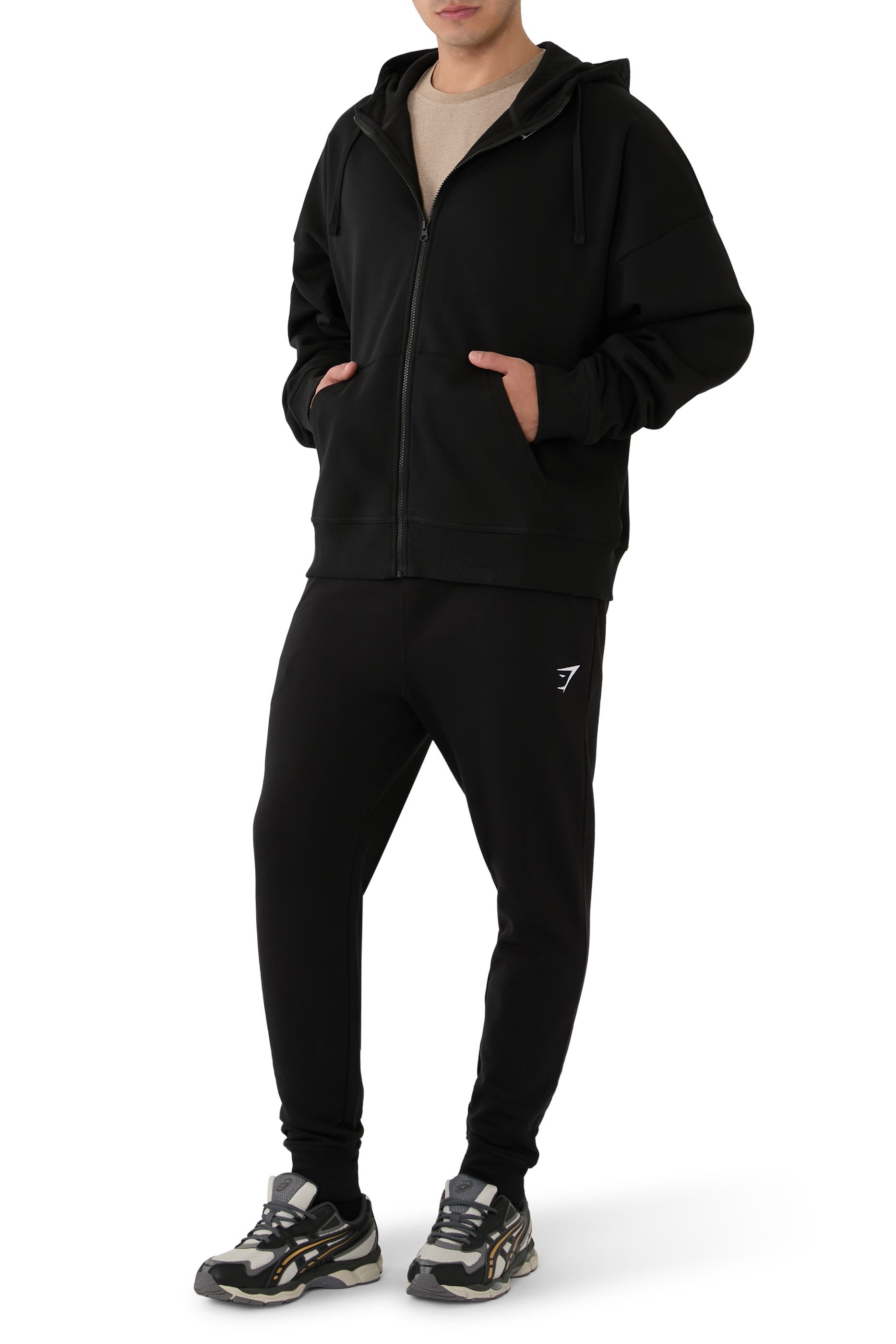 Crest Oversized Zip Up Hoodie 