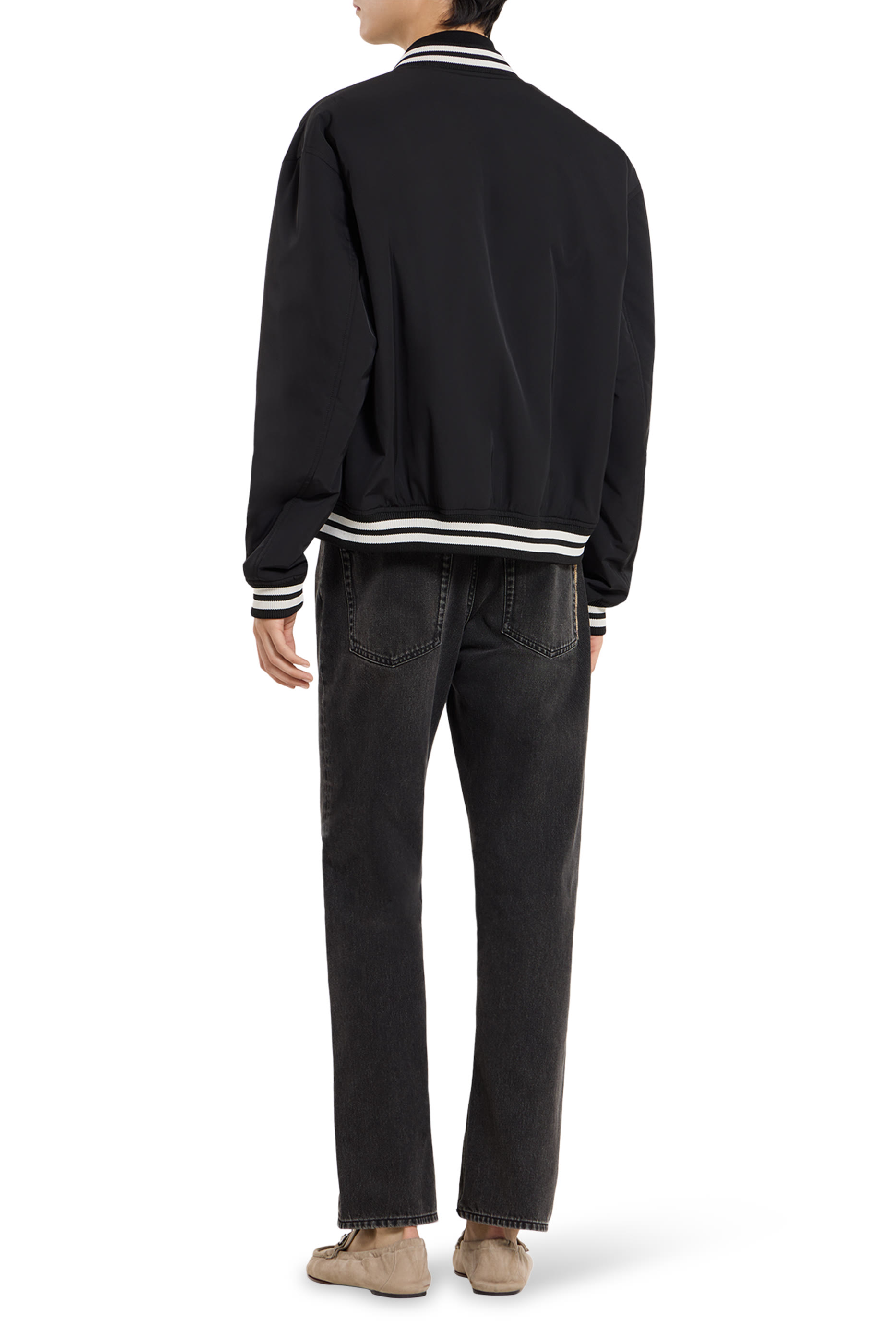 Reversible Nylon Twill Zip Jacket 