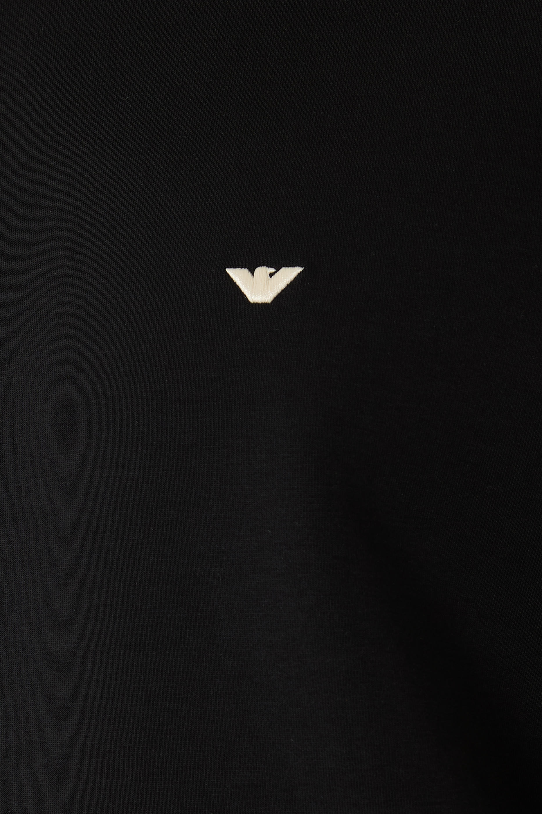 Double Jersey Sweatshirt With Micro Eagle Embroidery 