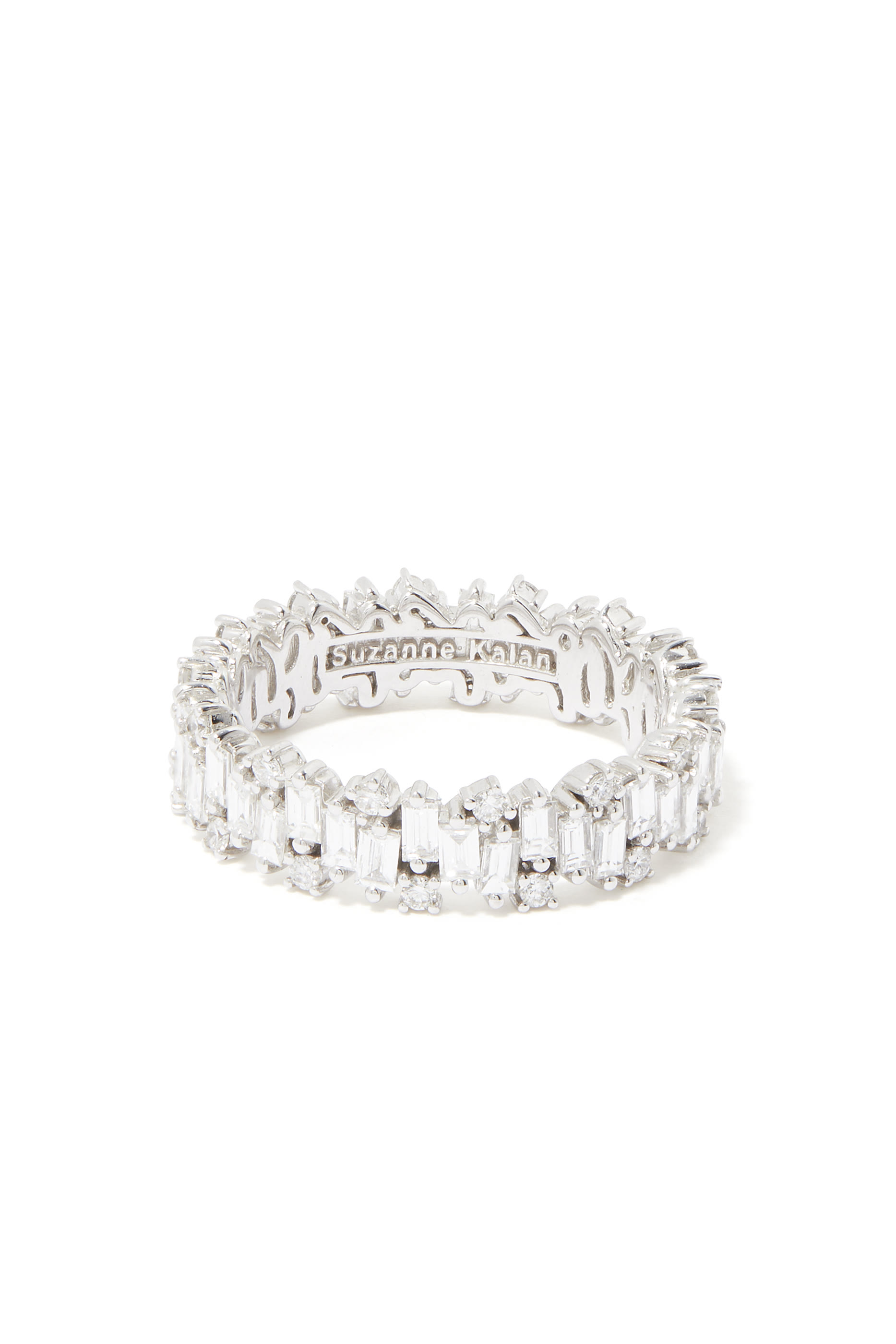 Icon Eternity Band Ring, 18k White Gold & Diamonds
