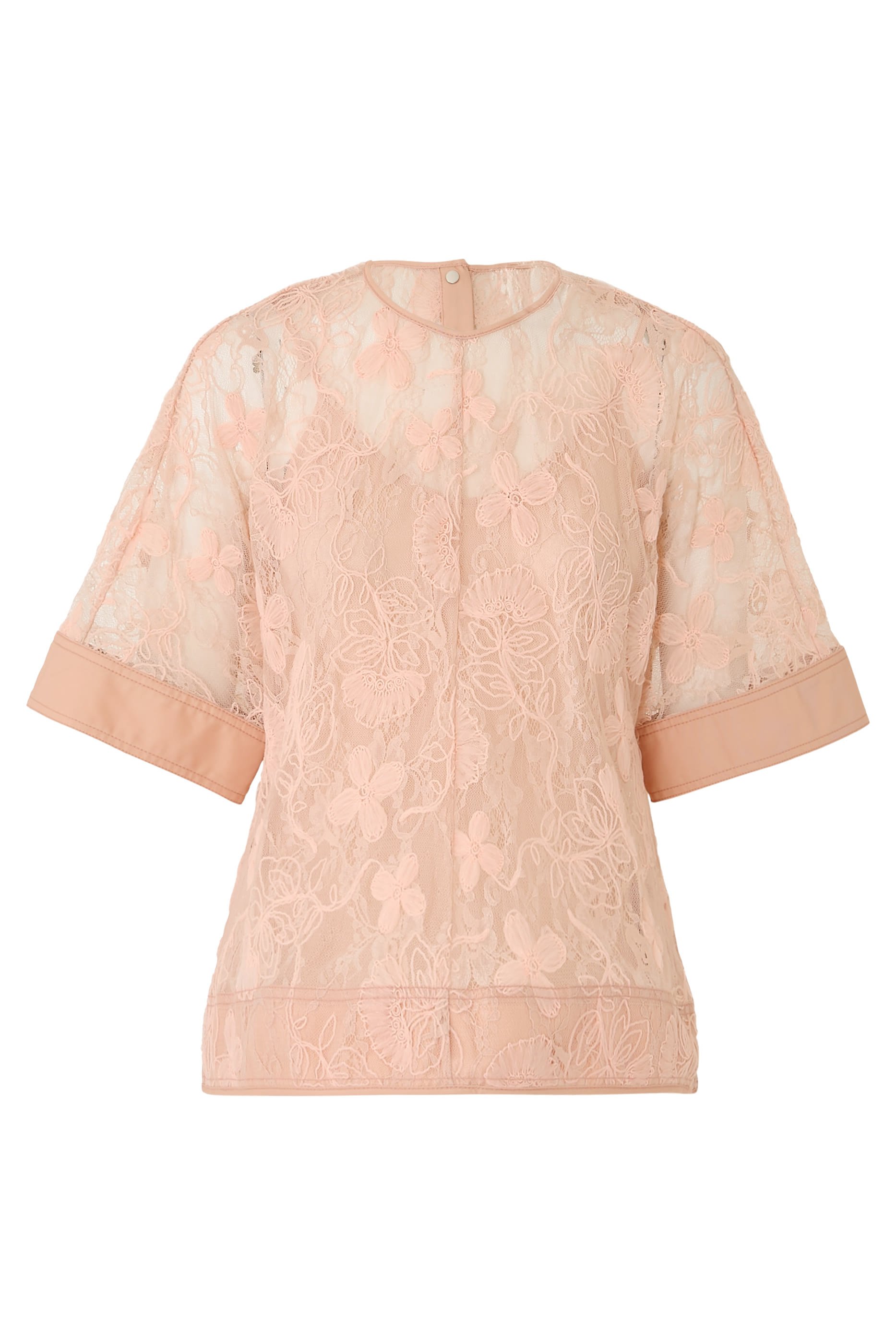 Dimensional Lace Flounce Top