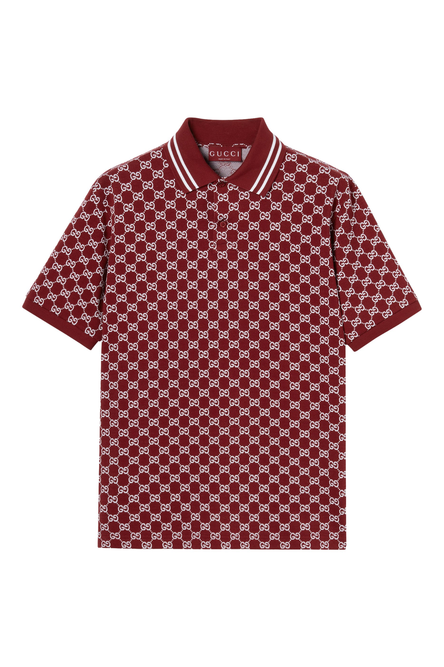 GG Cotton Piquet Jacquard Polo Shirt
