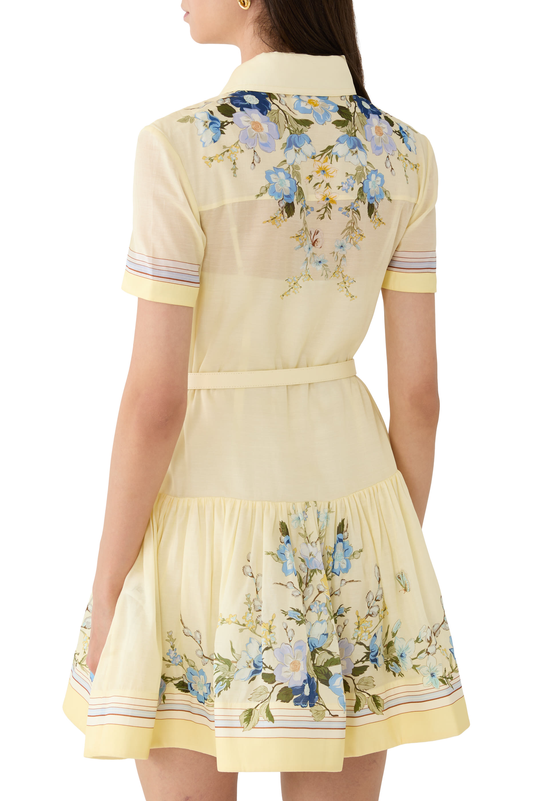  Floral Organza Mini Dress