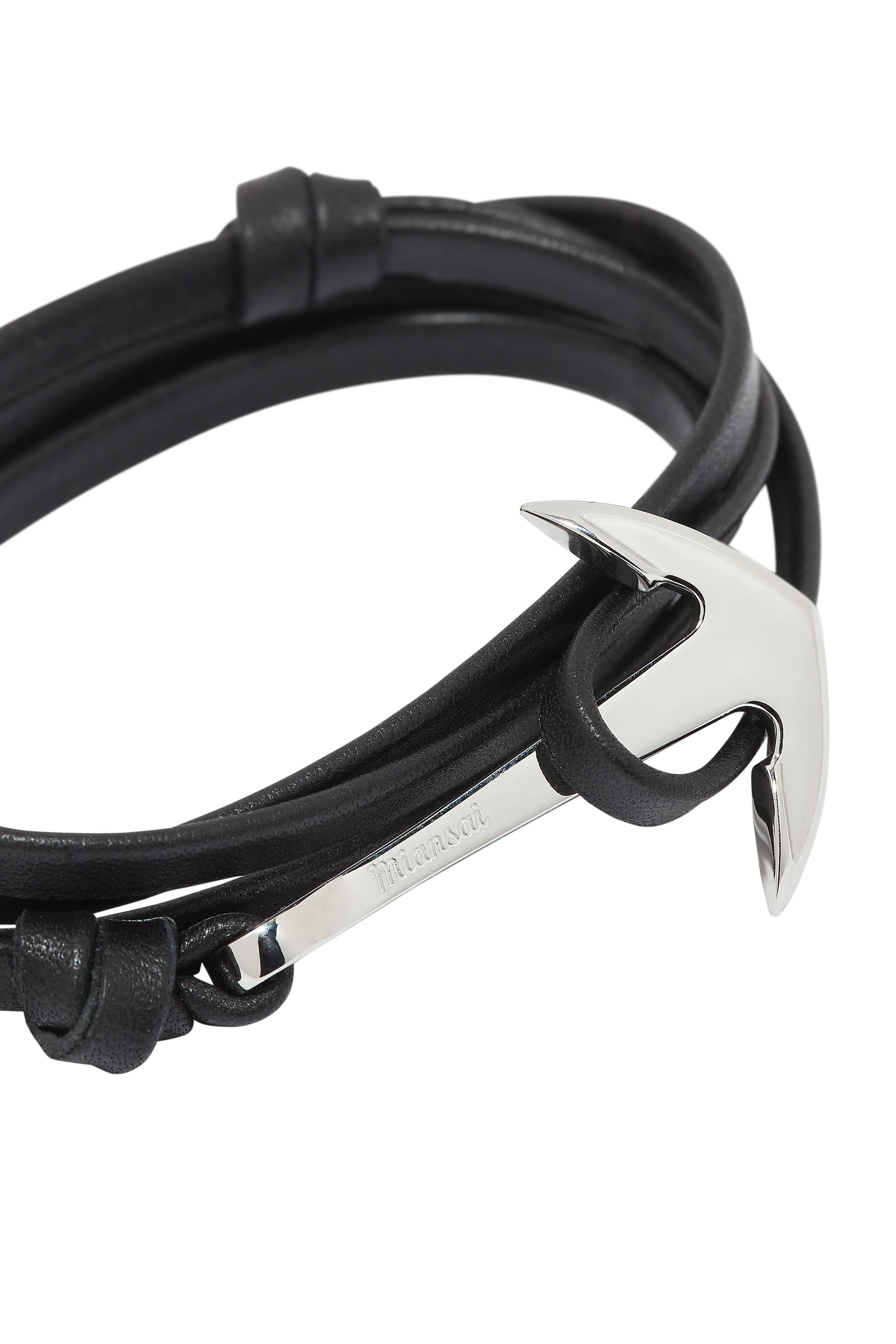 Anchor Leather Bracelet